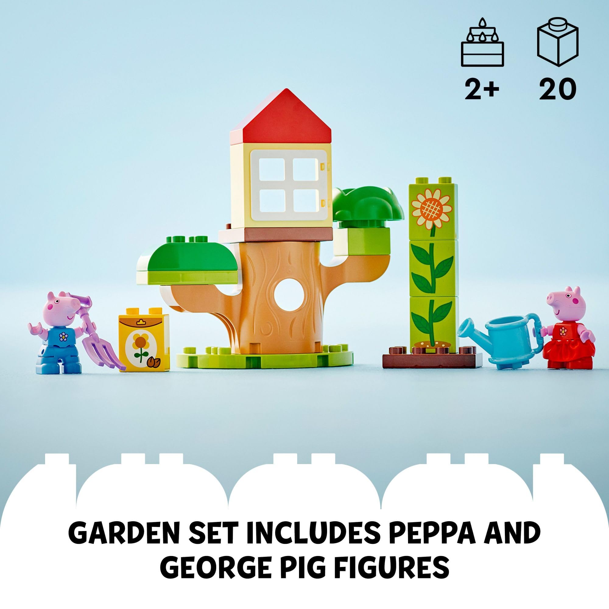 Foto 5 pulgar | Set De Bloques De Construcción Lego Duplo Peppa Pig Garden Con Casa En El Árbol - Venta Internacional.