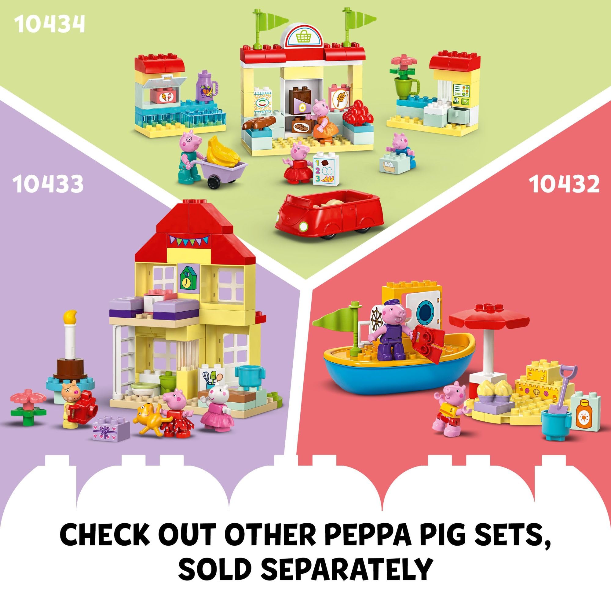 Foto 6 | Set De Bloques De Construcción Lego Duplo Peppa Pig Garden Con Casa En El Árbol - Venta Internacional.