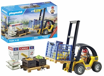 Foto 1 | Carretilla Elevadora Playmobil Con Carga Para Niños Mayores De 4 Años - Venta Internacional.