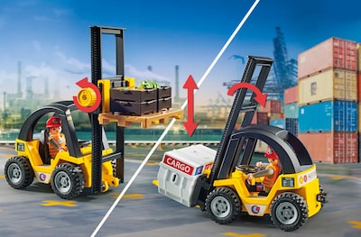 Foto 6 | Carretilla Elevadora Playmobil Con Carga Para Niños Mayores De 4 Años - Venta Internacional.