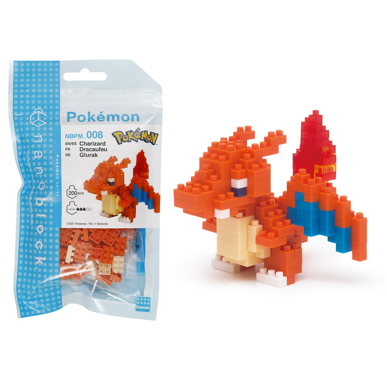 Foto 2 pulgar | Kit De Construcción Nanobloque Pokémon Charizard Con 200 Piezas - Venta Internacional.