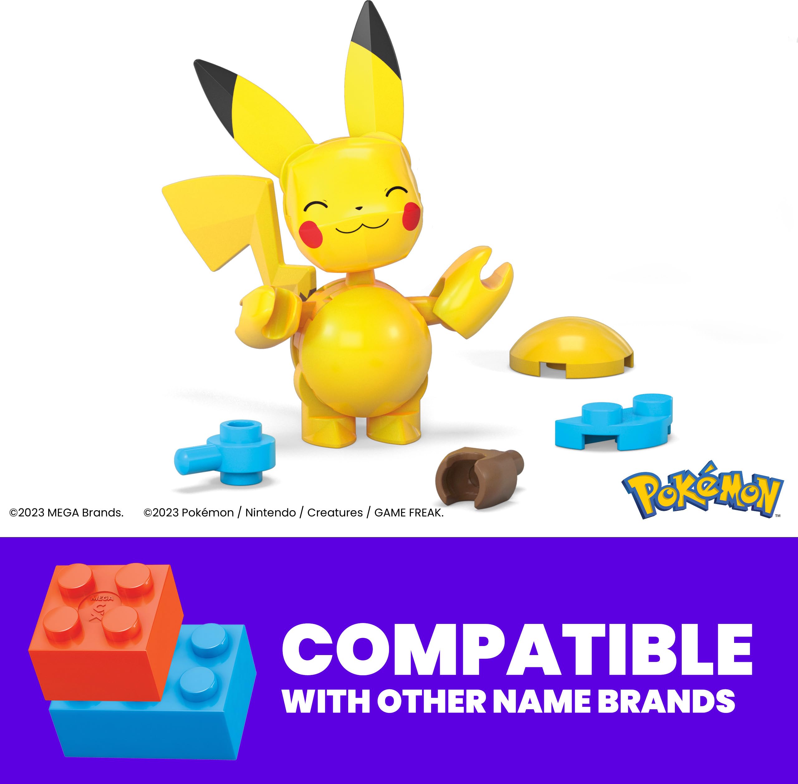 Foto 2 | Set De Juguetes De Construcción Mega Pokémon Pikachu Y Zubat Con 40 Piezas - Venta Internacional.