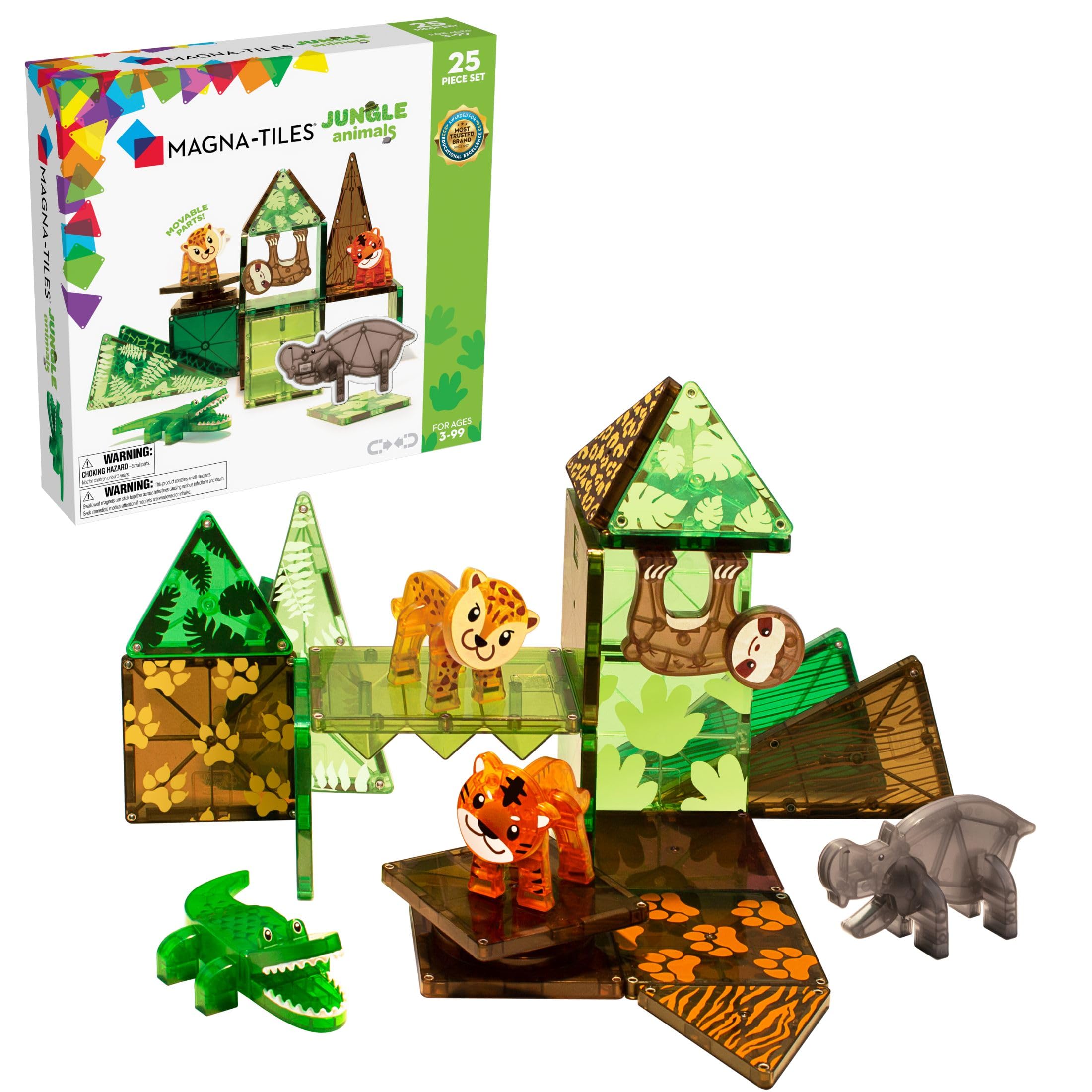 Foto 2 pulgar | Set De Construcción Magna-tiles Jungle Animals 25 Piezas - Venta Internacional.