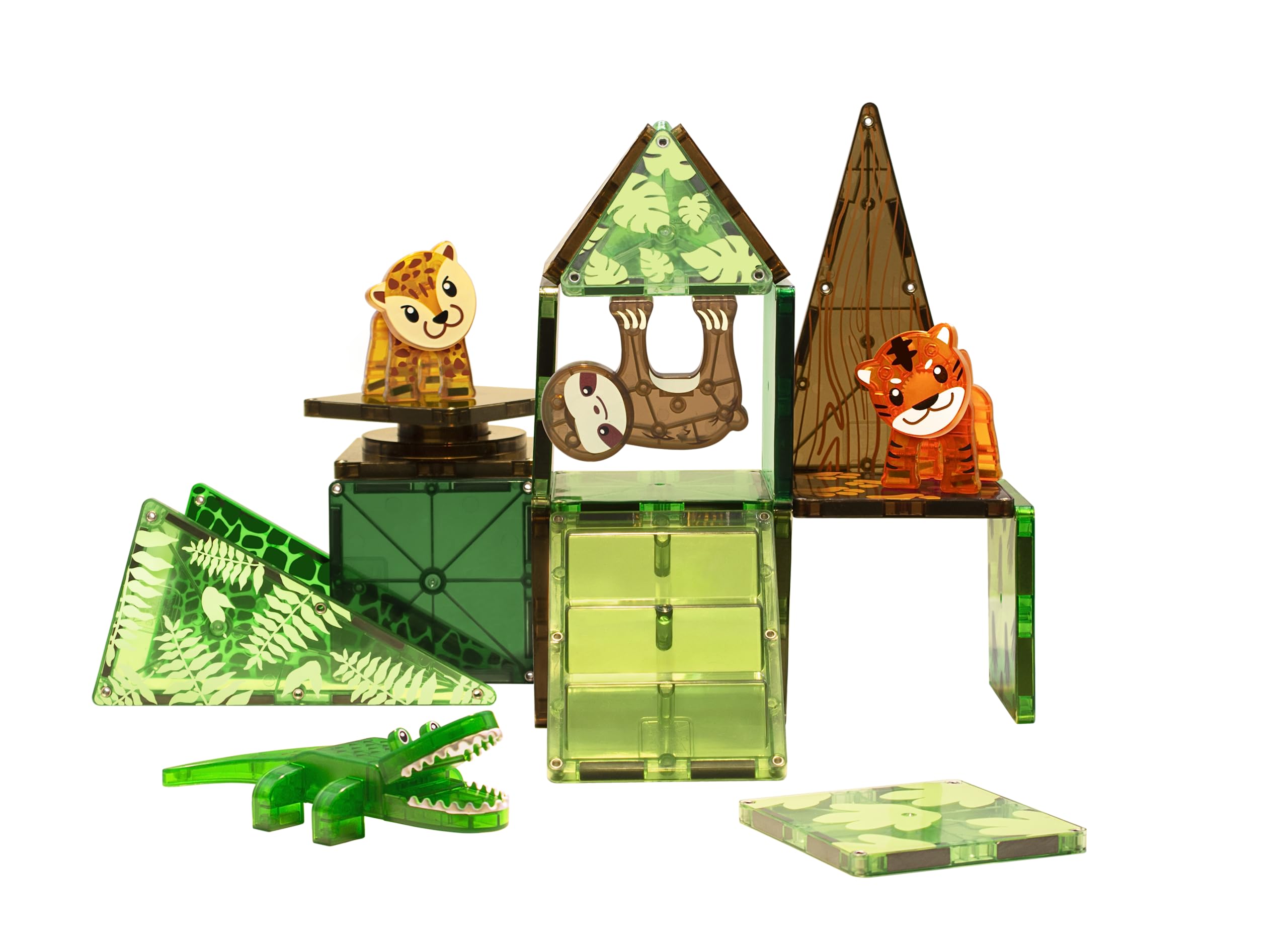 Foto 6 | Set De Construcción Magna-tiles Jungle Animals 25 Piezas - Venta Internacional.