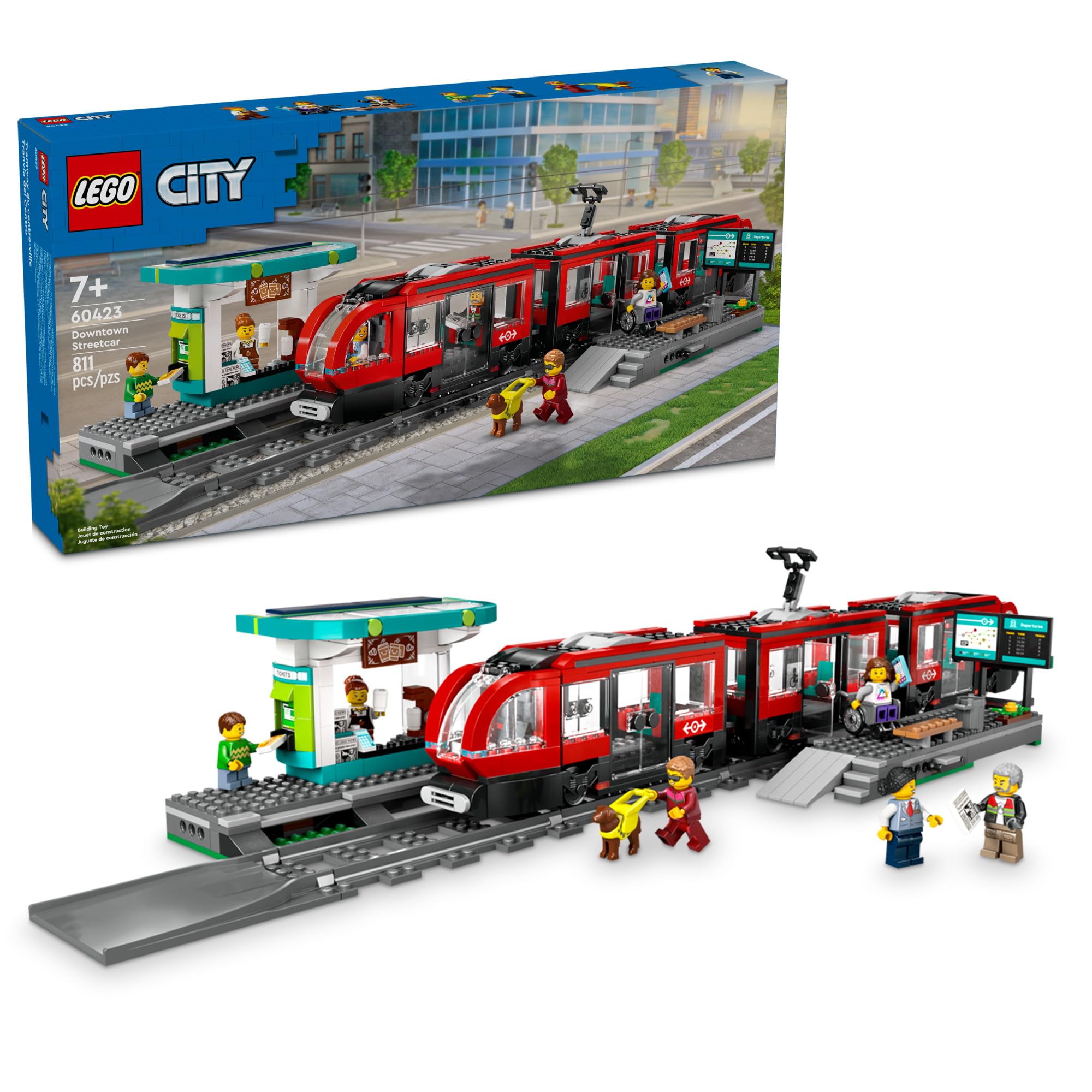 Tranvía Toy Train Lego City Downtown Con Estación 60423 - Venta Internacional.