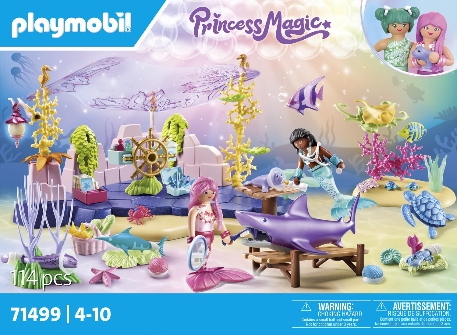 Foto 4 pulgar | Juguete Playmobil Mermaid Animal Care Con 114 Piezas Para Niños Mayores De 4 Años - Venta Internacional.