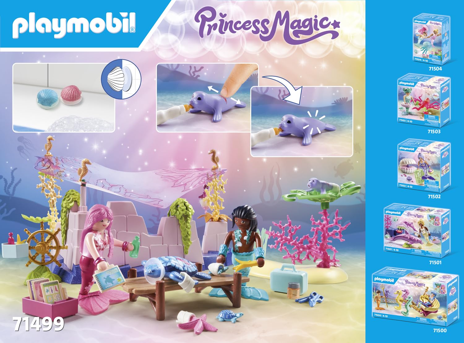 Foto 5 pulgar | Juguete Playmobil Mermaid Animal Care Con 114 Piezas Para Niños Mayores De 4 Años - Venta Internacional.