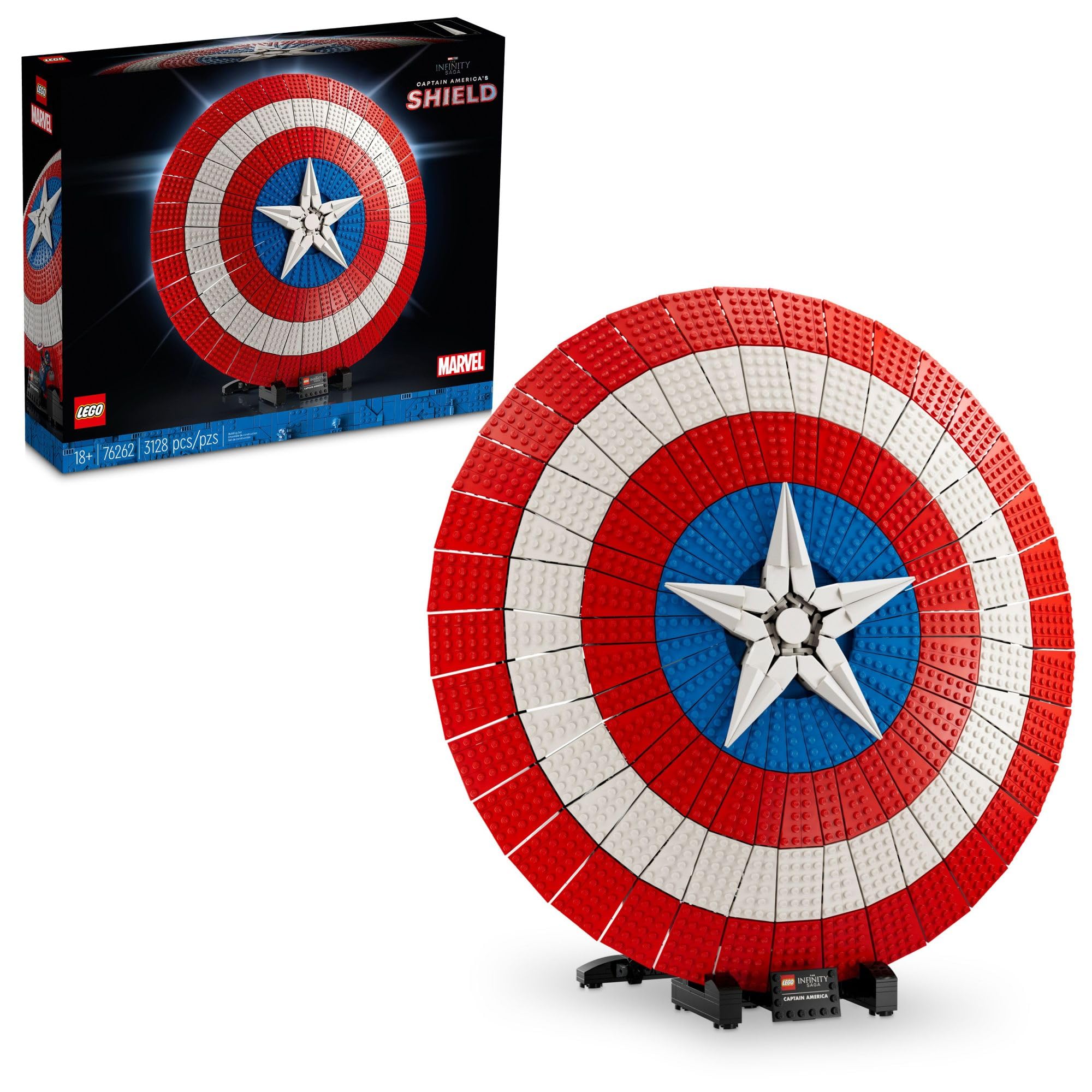 Foto 2 pulgar | Maqueta Lego Marvel Captain America's Shield 76262 Para Adultos - Venta Internacional.