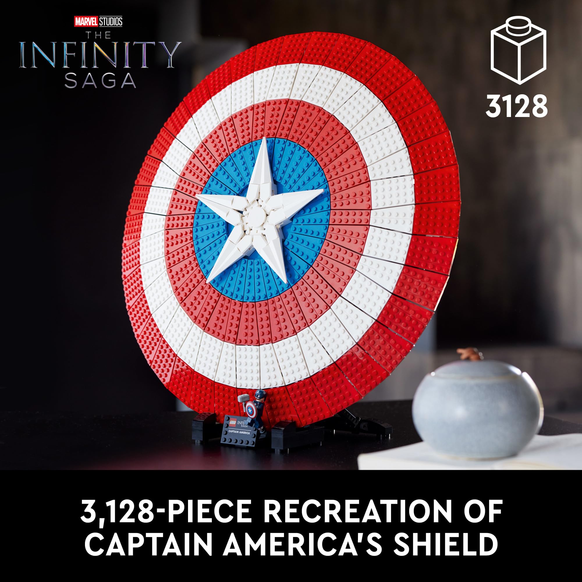 Foto 3 pulgar | Maqueta Lego Marvel Captain America's Shield 76262 Para Adultos - Venta Internacional.