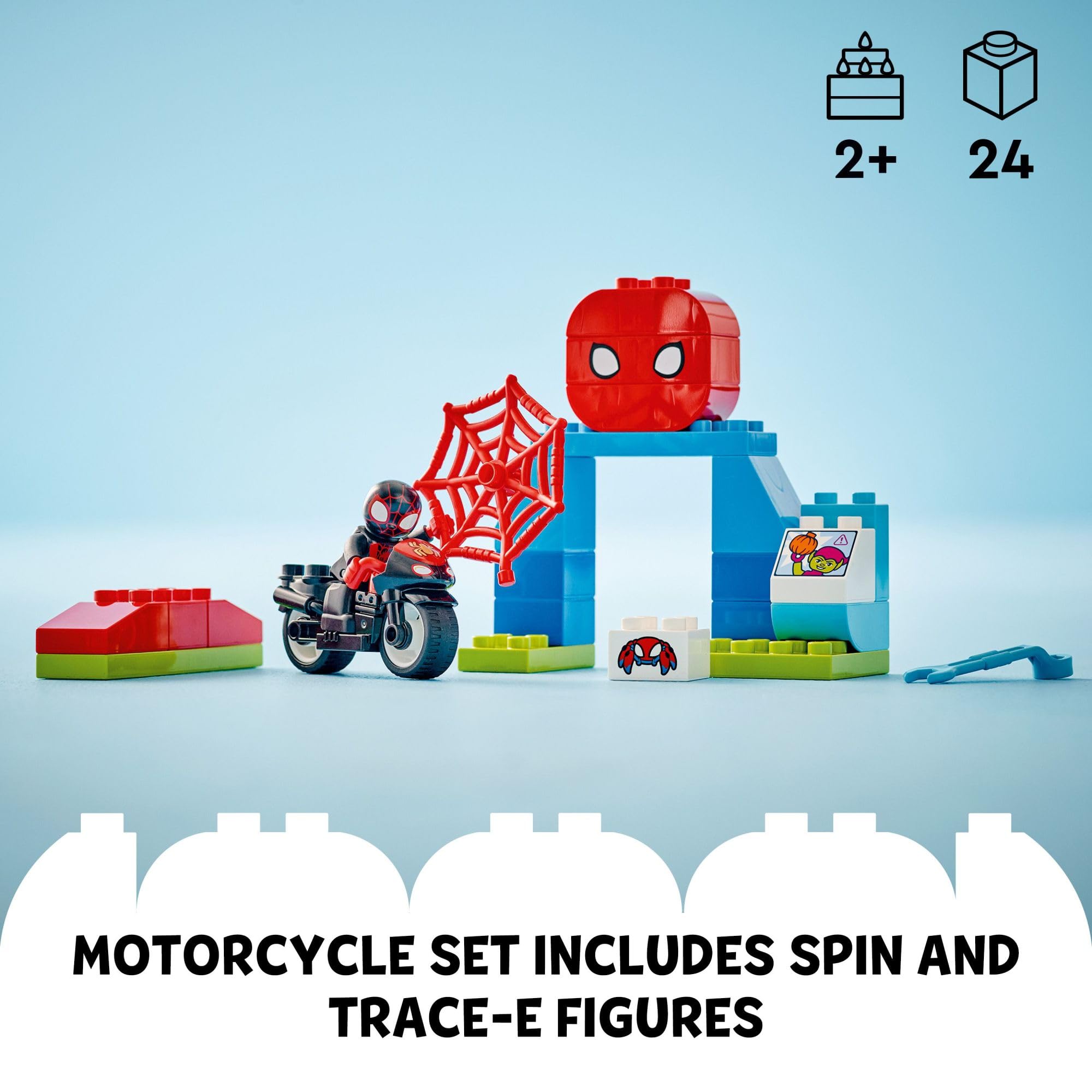 Foto 5 pulgar | Juguete Lego Duplo Marvel Spin's Motorcycle Adventure 10424 - Venta Internacional.