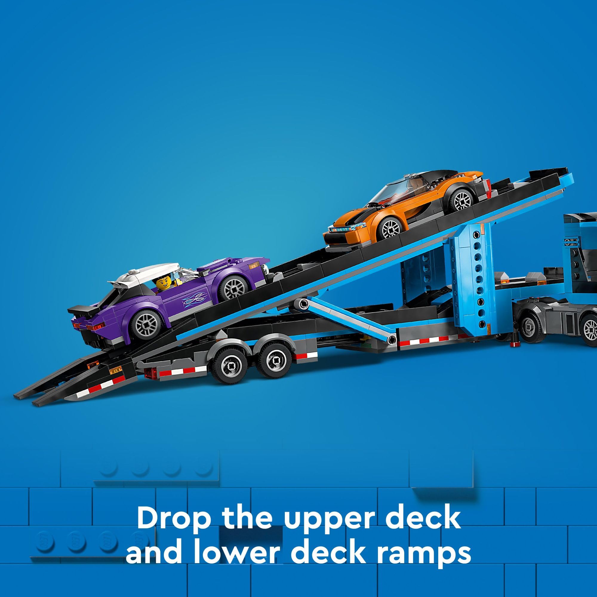 Foto 4 pulgar | Set De Coche De Juguete Lego City Car Transporter Truck Con Coches Deportivos - Venta Internacional.