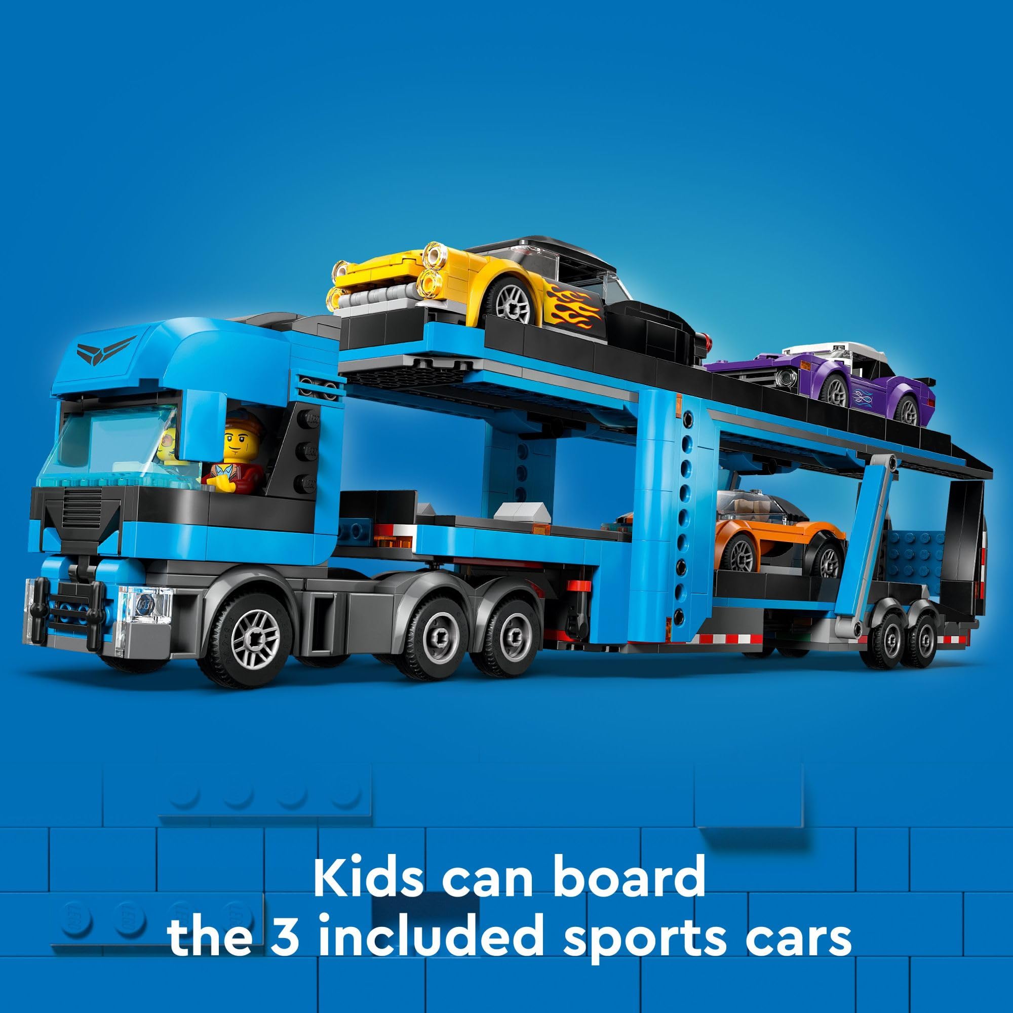 Foto 4 | Set De Coche De Juguete Lego City Car Transporter Truck Con Coches Deportivos - Venta Internacional.