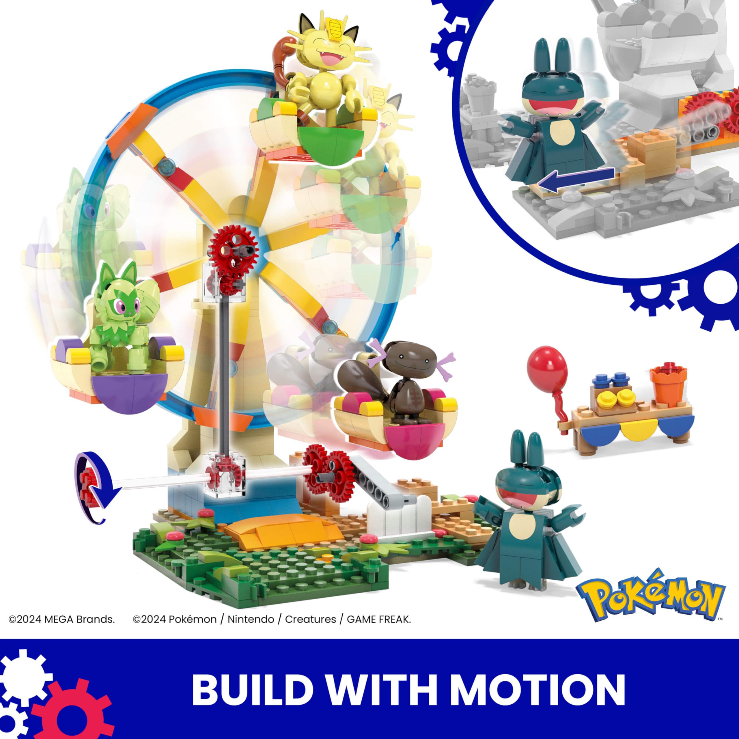 Foto 4 pulgar | Set De Juguetes De Construcción Mega Pokémon Ferris Wheel Con 393 Piezas - Venta Internacional.