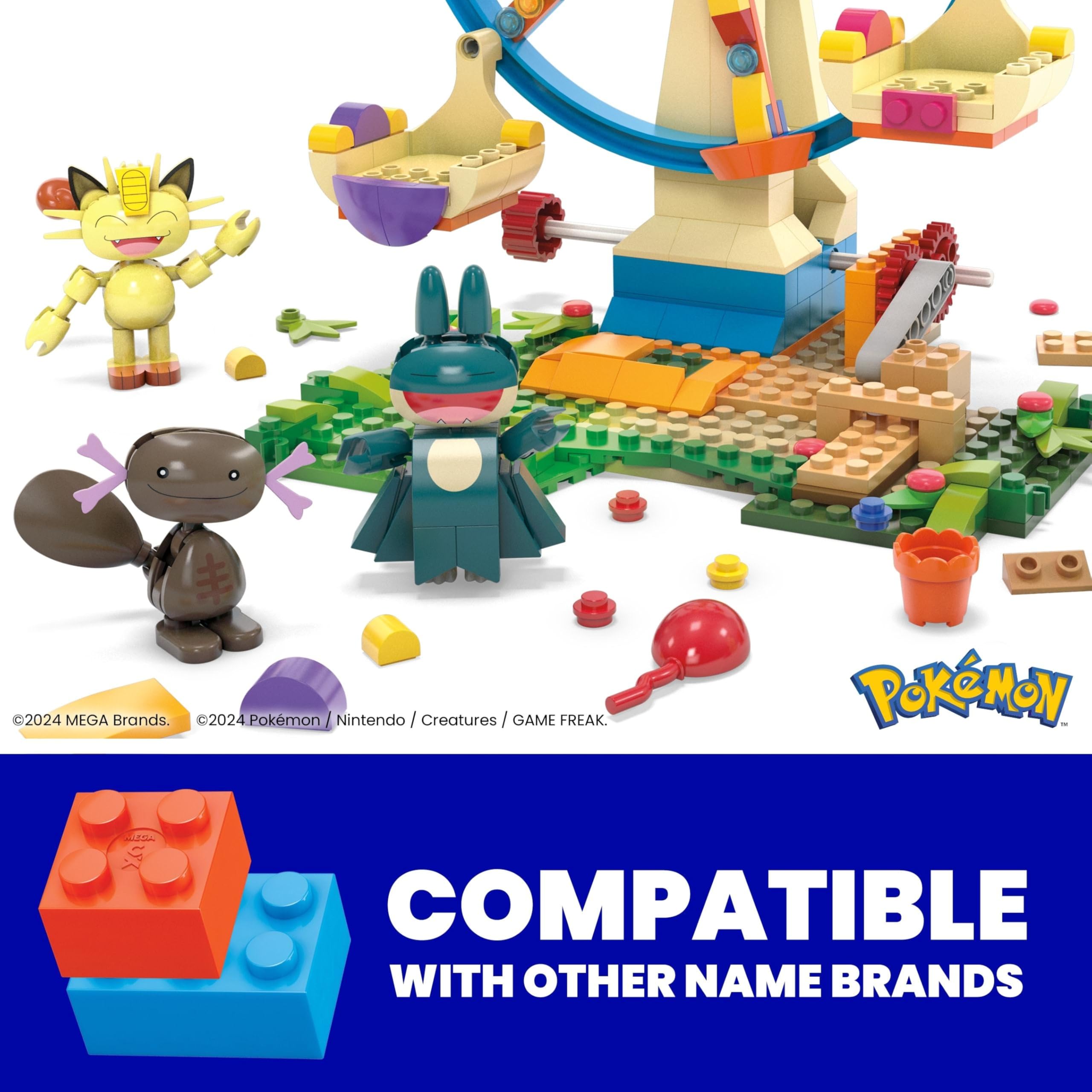 Foto 5 pulgar | Set De Juguetes De Construcción Mega Pokémon Ferris Wheel Con 393 Piezas - Venta Internacional.