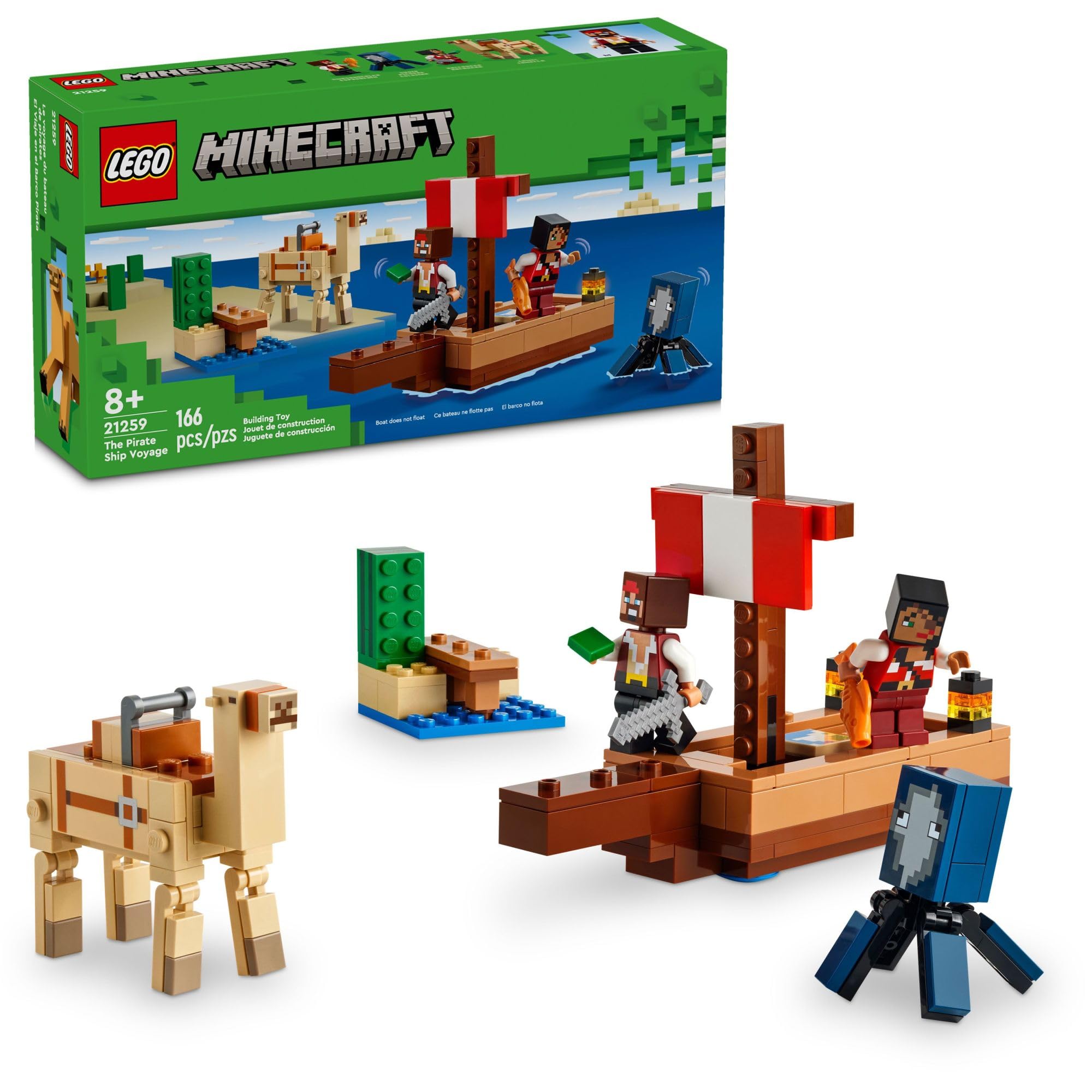 Foto 2 pulgar | Juguete Lego Minecraft The Pirate Ship Voyage 21259 Para Niños Mayores De 8 Años - Venta Internacional.