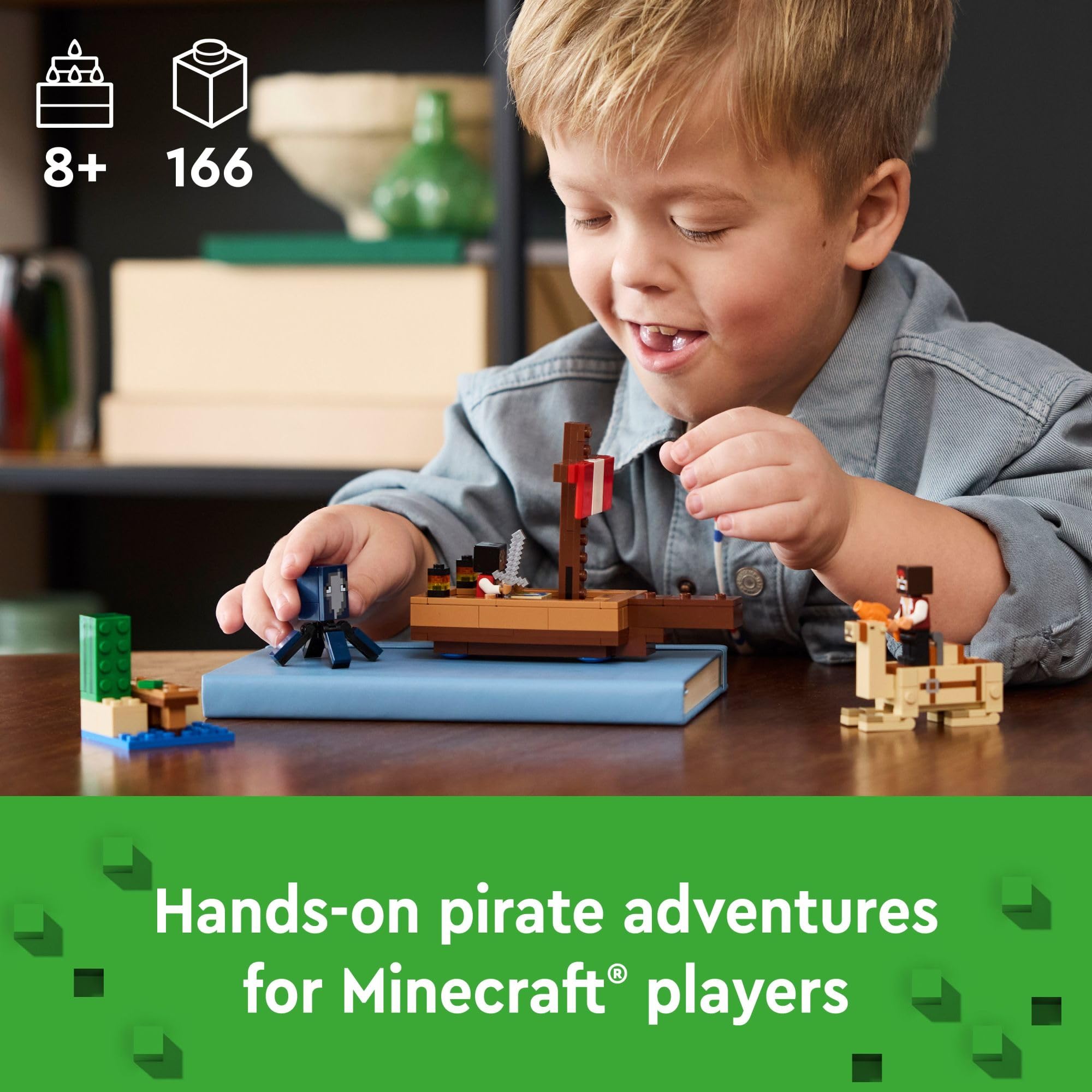 Foto 3 pulgar | Juguete Lego Minecraft The Pirate Ship Voyage 21259 Para Niños Mayores De 8 Años - Venta Internacional.