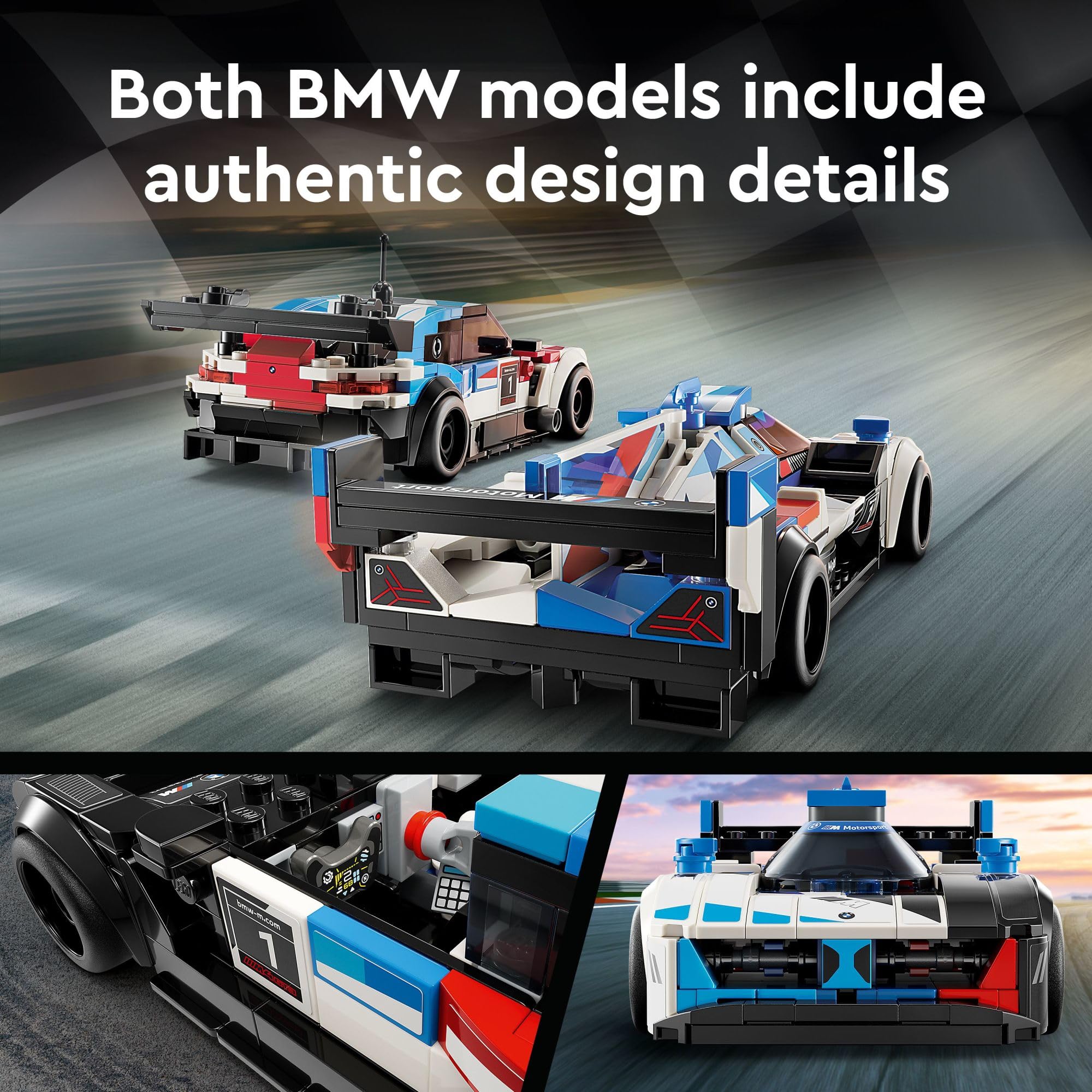 Foto 5 pulgar | Los Campeones De Velocidad Lego De Juguete Bmw M4 Gt3 Y Bmw M Hybrid V8 - Venta Internacional.