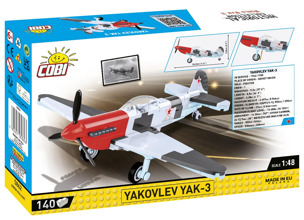 Foto 8 pulgar | Toy Plane Cobi Colección Histórica Yakovlev Yak-3 De La Segunda Guerra Mundial - Venta Internacional.