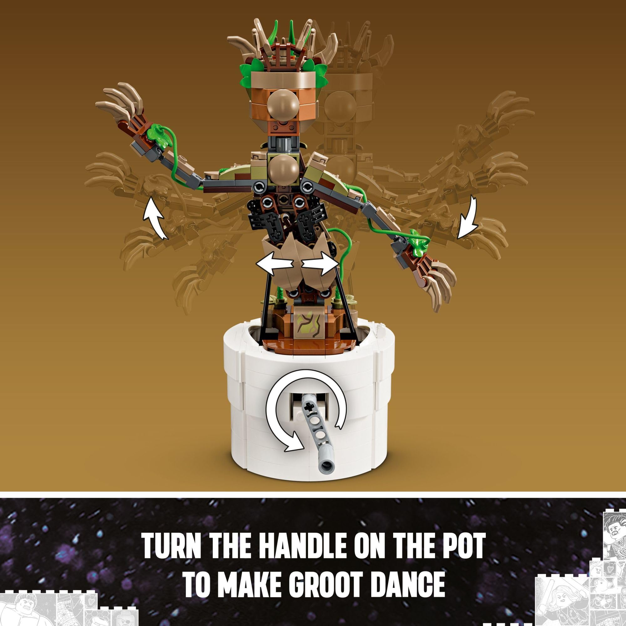 Foto 4 pulgar | Juguete Lego Marvel Dancing Groot Guardianes De La Galaxia 76297 - Venta Internacional.