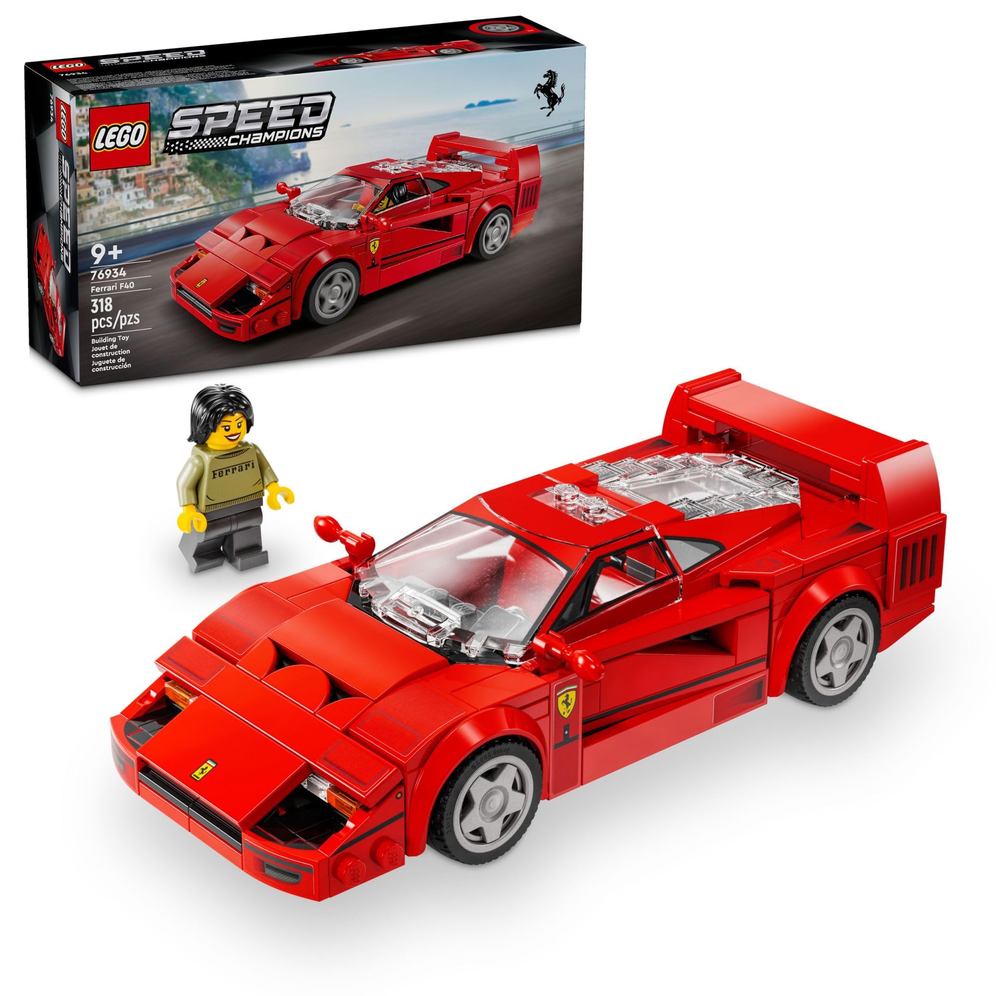 Set De Construcción De Maquetas De Coches De Juguete Lego Speed Champions Ferrari F40 - Venta Internacional.