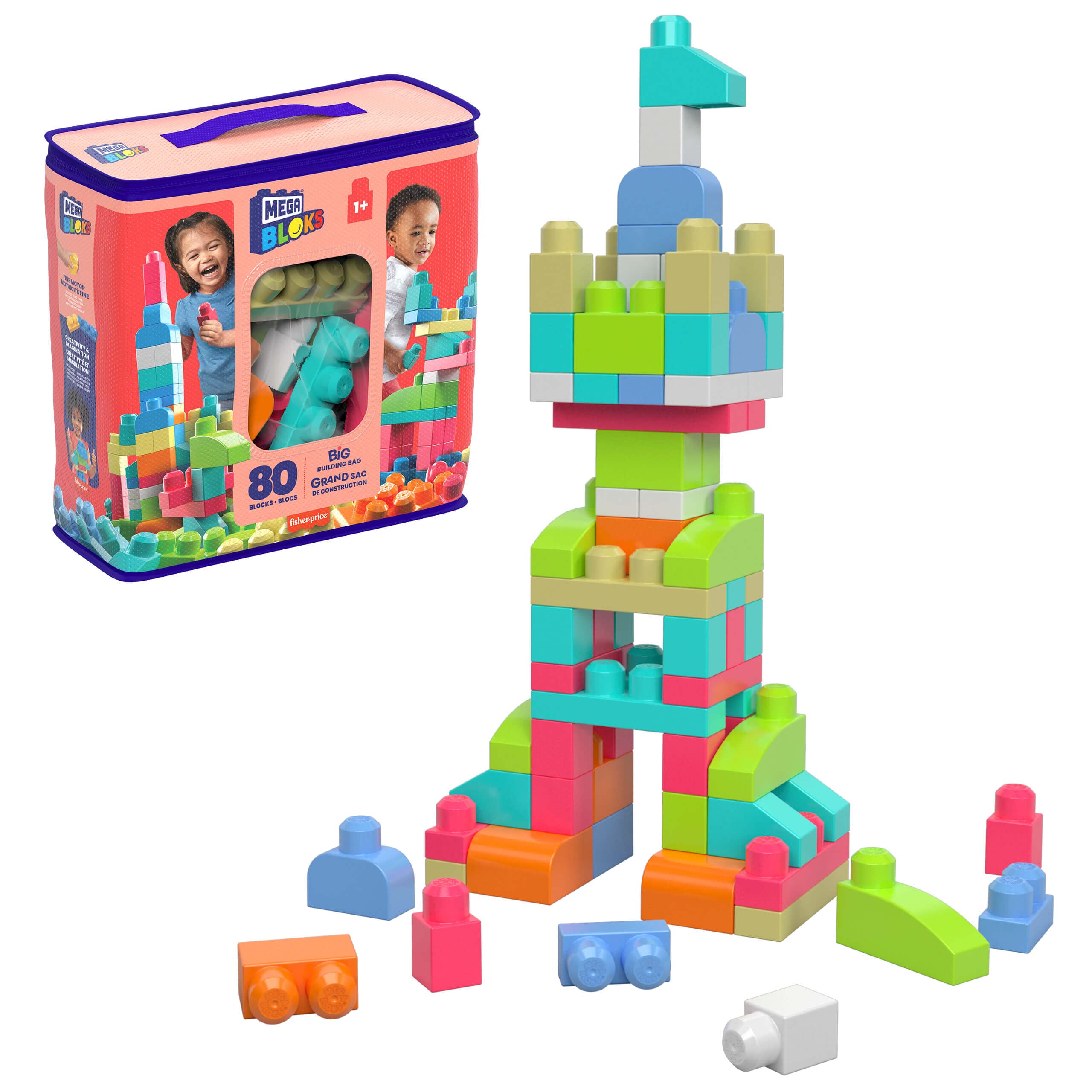 Bloques De Construcción De Juguete Mega Bloks First Builders Con 80 Piezas - Venta Internacional.