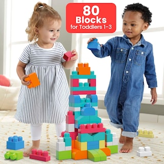 Foto 2 | Bloques De Construcción De Juguete Mega Bloks First Builders Con 80 Piezas - Venta Internacional.