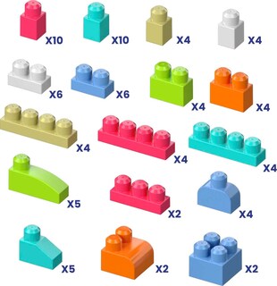 Foto 5 | Bloques De Construcción De Juguete Mega Bloks First Builders Con 80 Piezas - Venta Internacional.