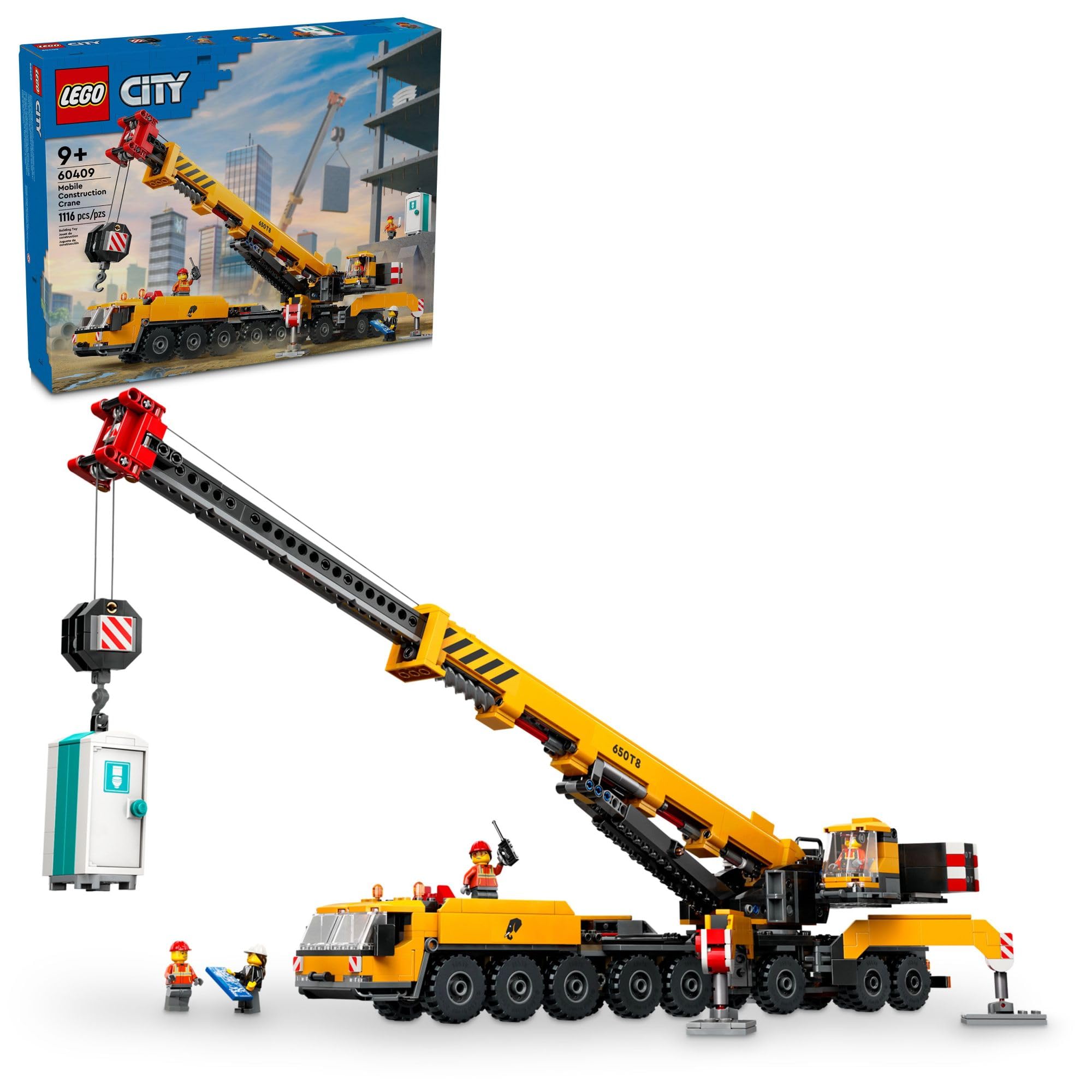 Juguete De Construcción Lego City Mobile Crane 60409 Con 4 Minifiguras - Venta Internacional.