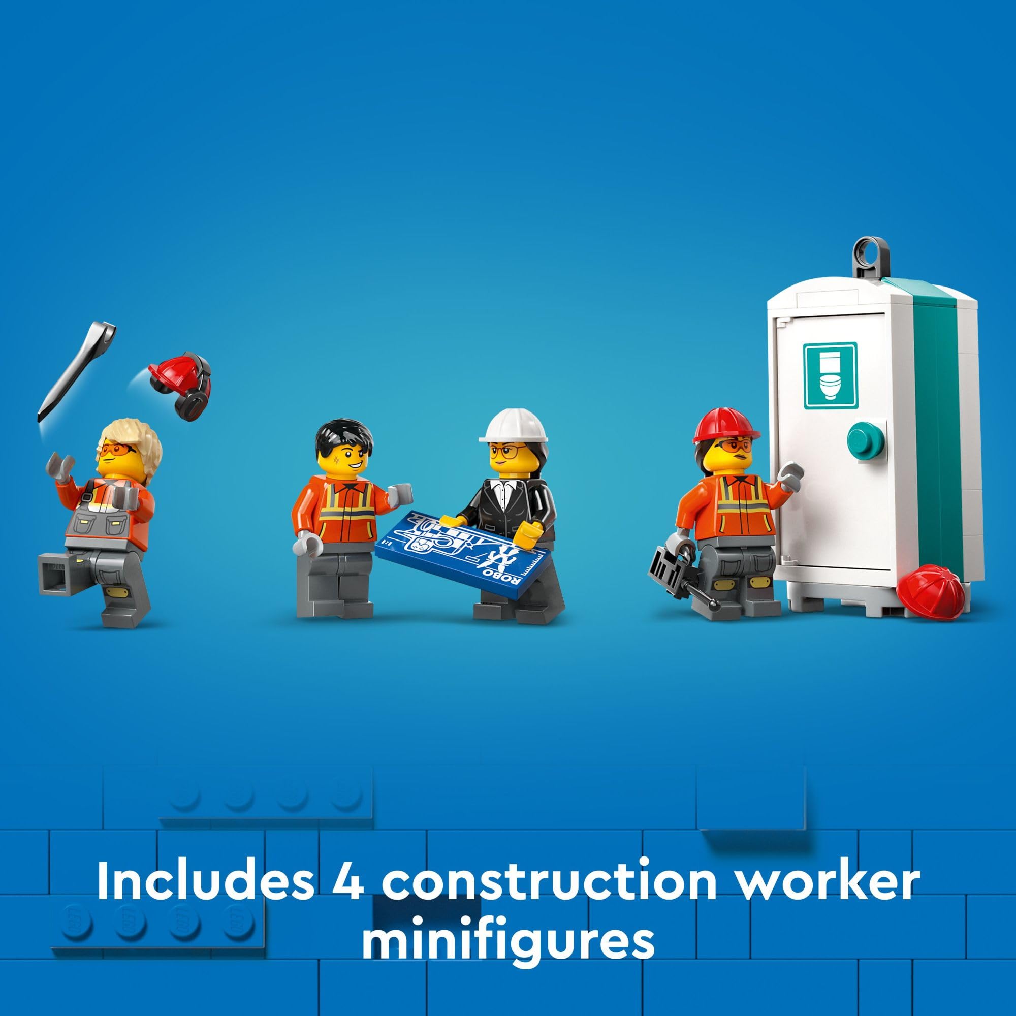 Foto 6 | Juguete De Construcción Lego City Mobile Crane 60409 Con 4 Minifiguras - Venta Internacional.