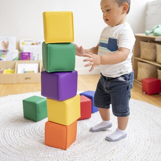 Foto 7 | Building Blocks Ecr4kids Softzone Patchwork Para Niños Pequeños, 12 Piezas - Venta Internacional.