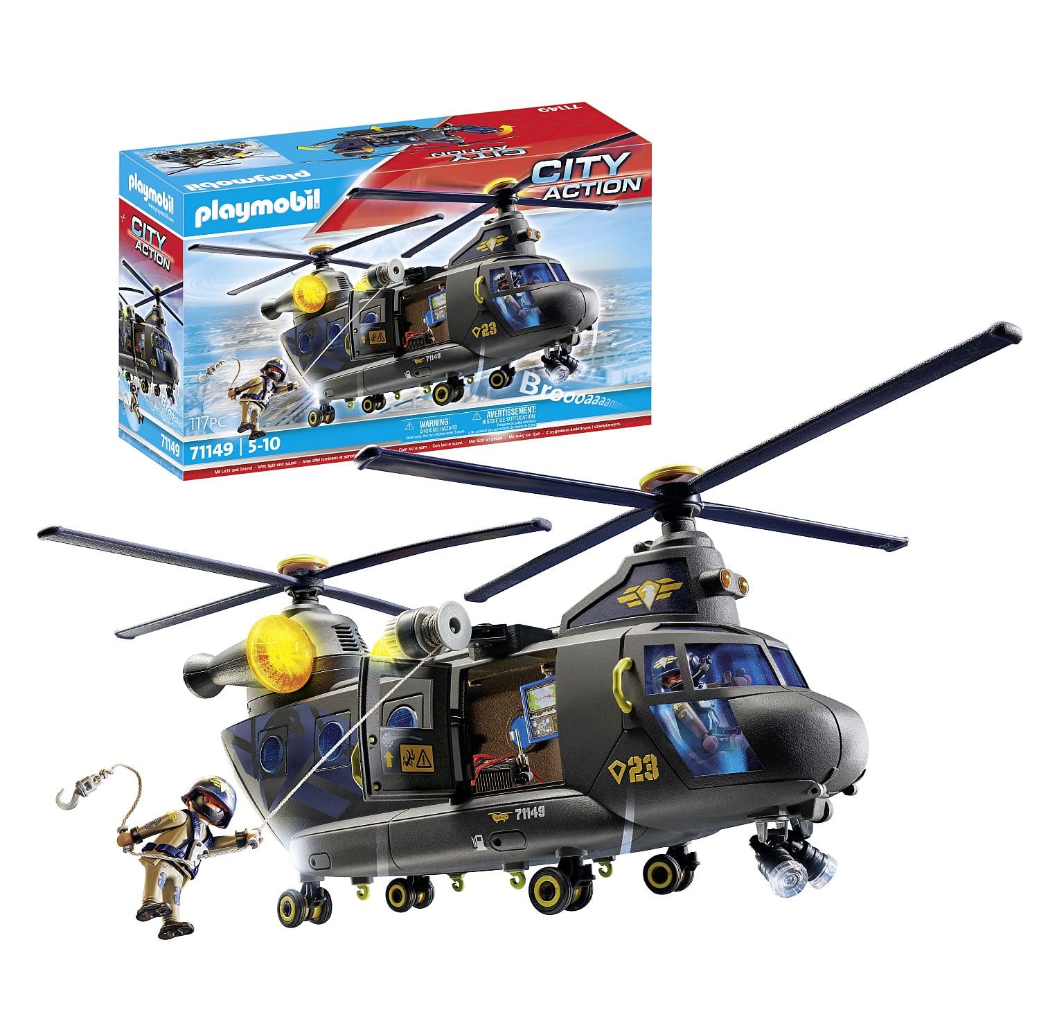 Unidad Táctica Playmobil Para Aviones De Rescate Con Luces Y Sonido - Venta Internacional.