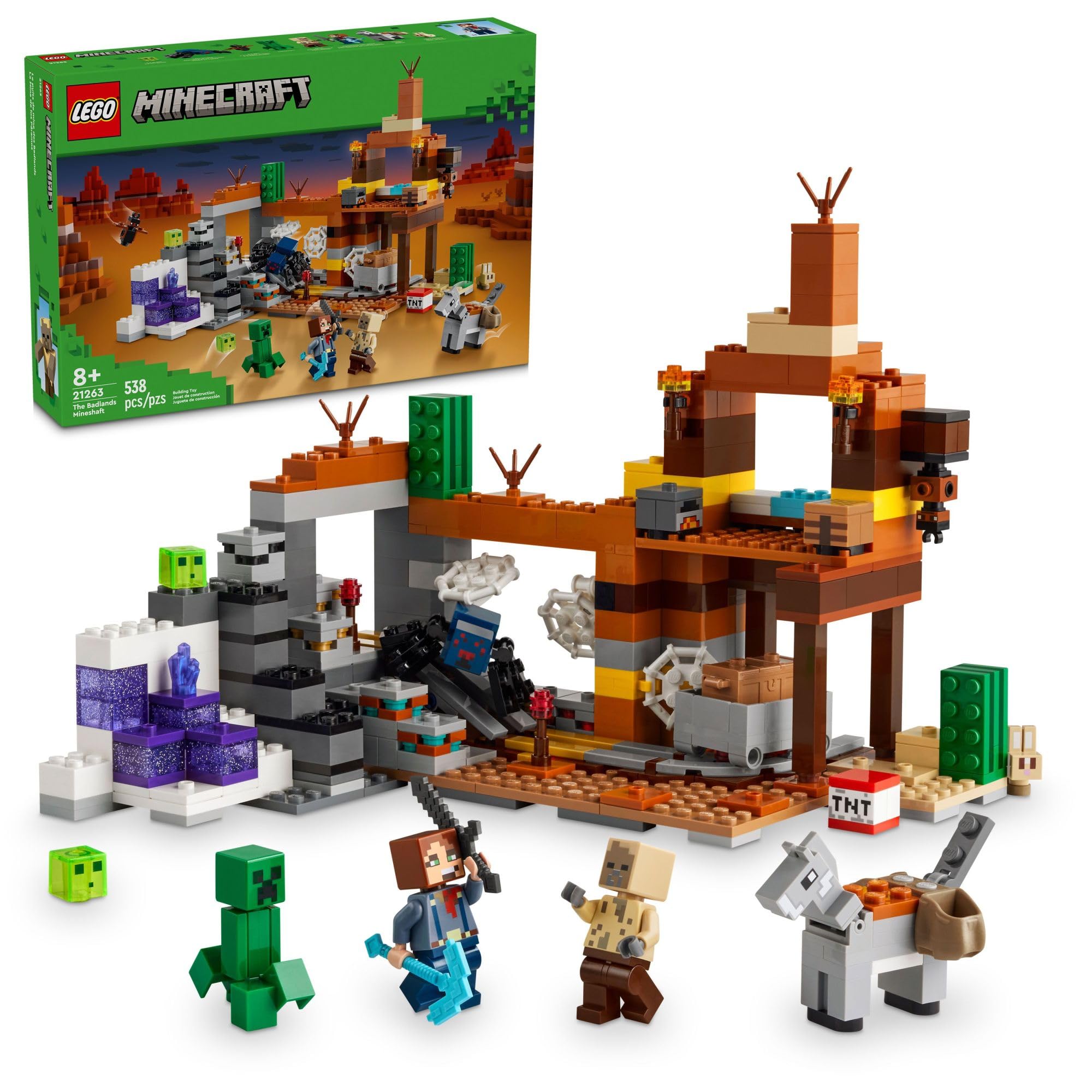 Foto 2 pulgar | Juguete Lego Minecraft The Badlands Mineshaft 21263 Con Figuras - Venta Internacional.