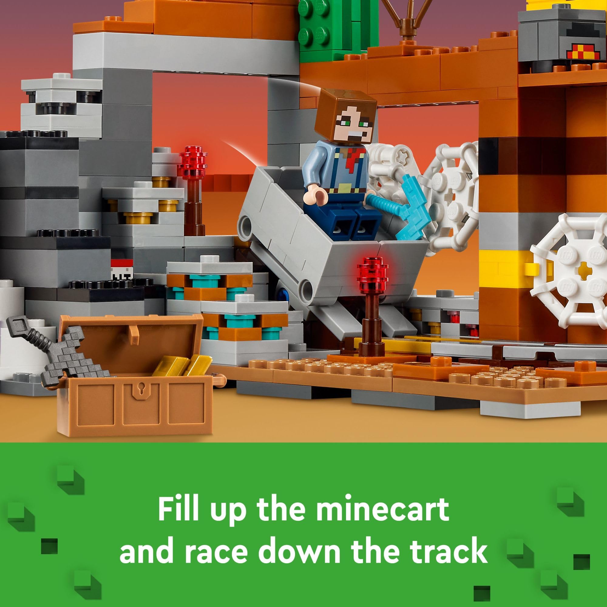 Foto 6 pulgar | Juguete Lego Minecraft The Badlands Mineshaft 21263 Con Figuras - Venta Internacional.