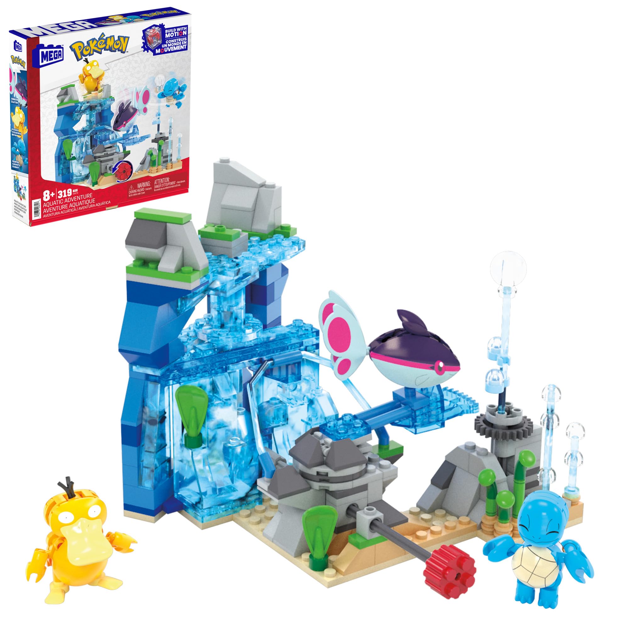 Foto 2 pulgar | Set De Juguetes De Construcción Mega Pokémon Aquatic Adventure 319 Piezas - Venta Internacional.