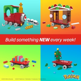 Foto 3 | Set De Juguetes De Construcción Mega Pokémon Holiday Train 373 Piezas Para Niños - Venta Internacional.