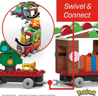 Foto 4 | Set De Juguetes De Construcción Mega Pokémon Holiday Train 373 Piezas Para Niños - Venta Internacional.