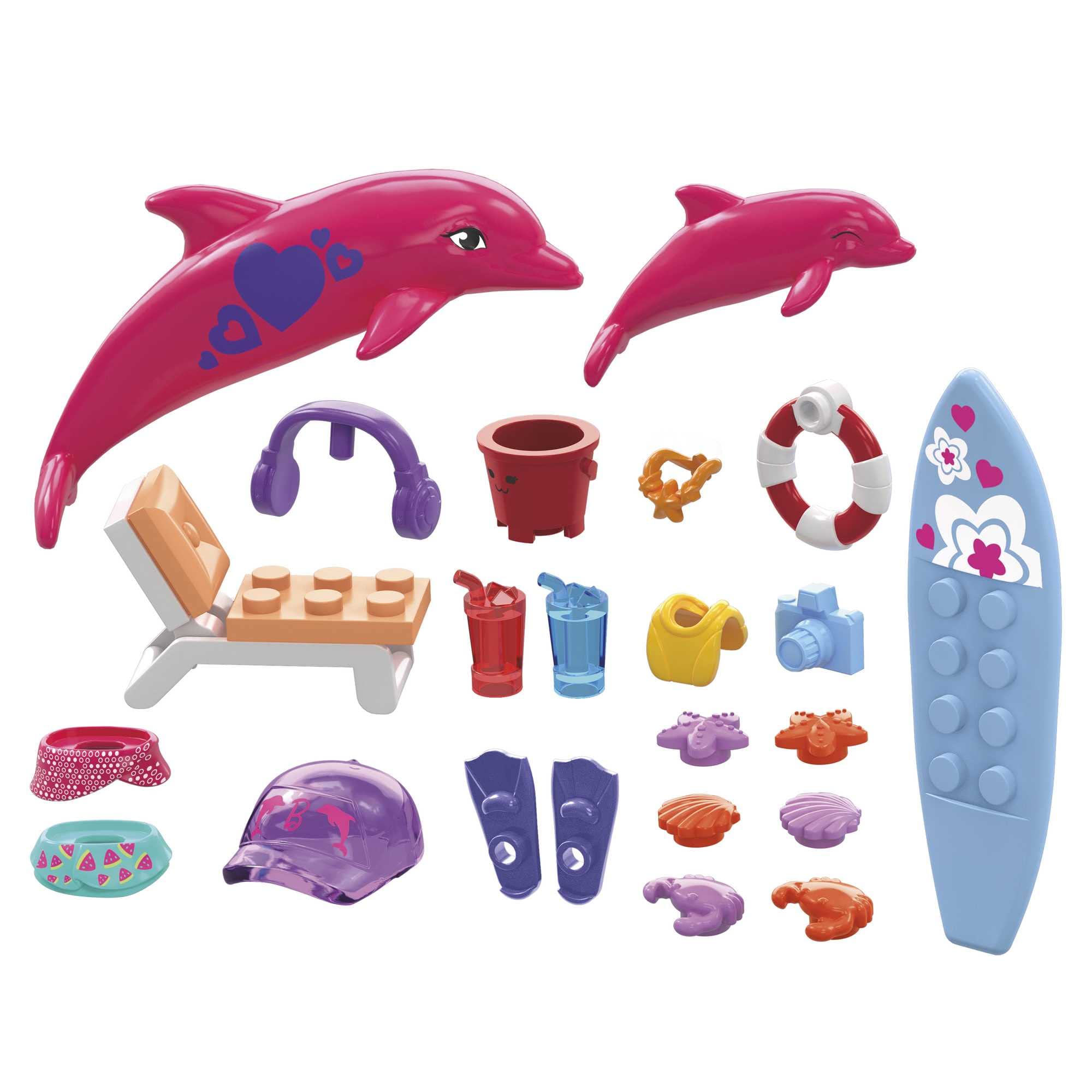 Foto 5 pulgar | Set De Juego De Construcción Mega Barbie Color Reveal Dolphin 5+ Y - Venta Internacional.