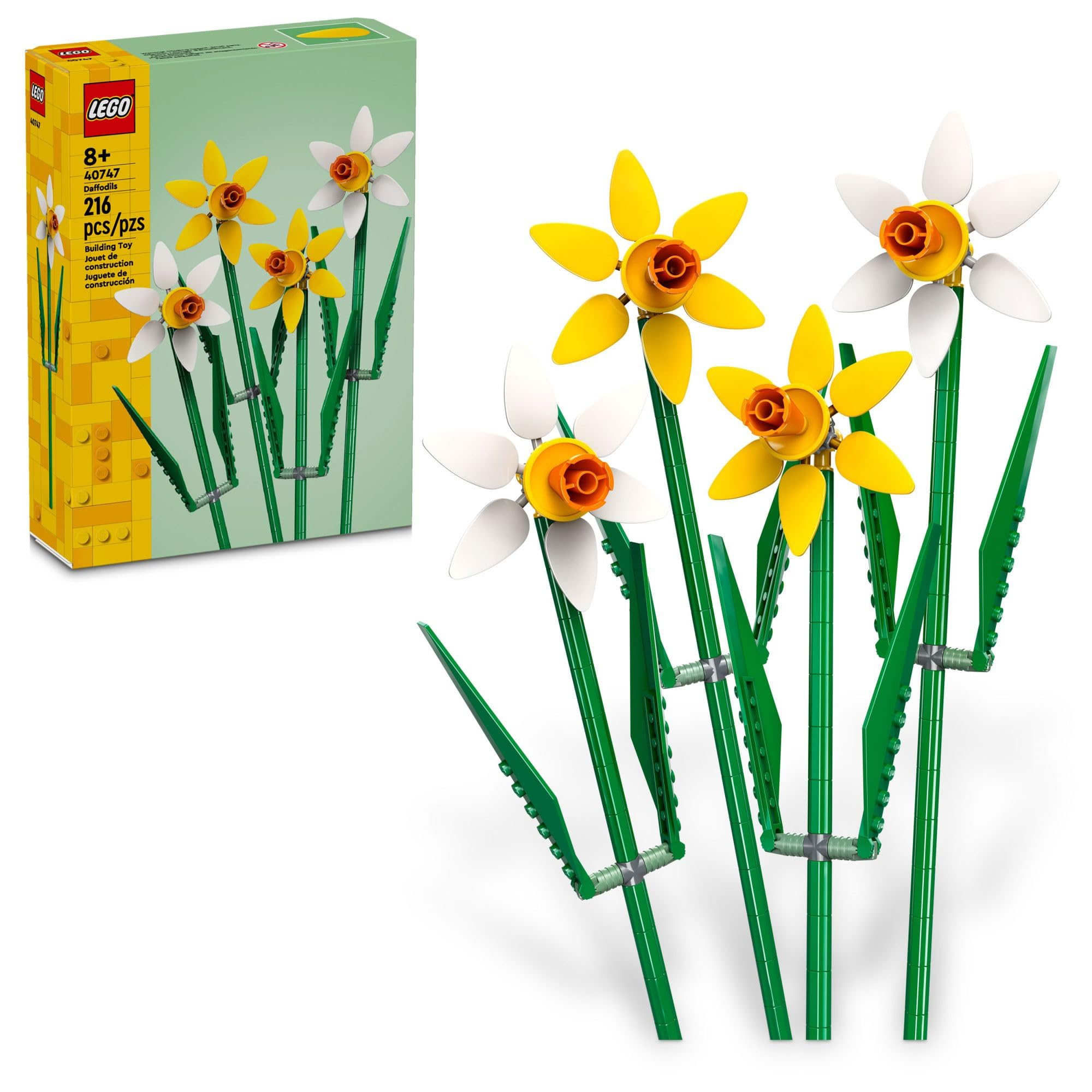 Regalo De Celebración De Narcisos Lego, Narcisos Amarillos Y Blancos - Venta Internacional.