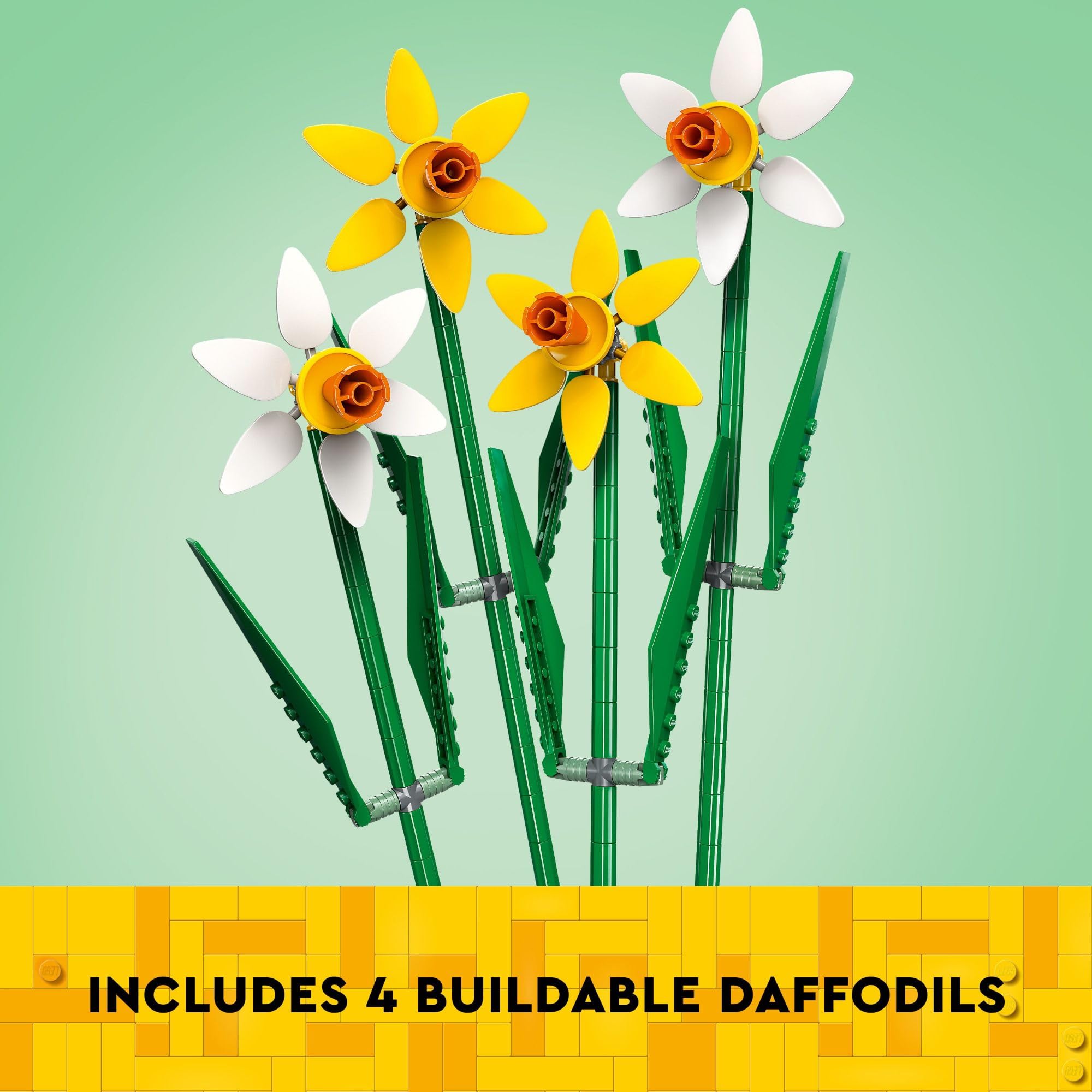 Foto 4 pulgar | Regalo De Celebración De Narcisos Lego, Narcisos Amarillos Y Blancos - Venta Internacional.