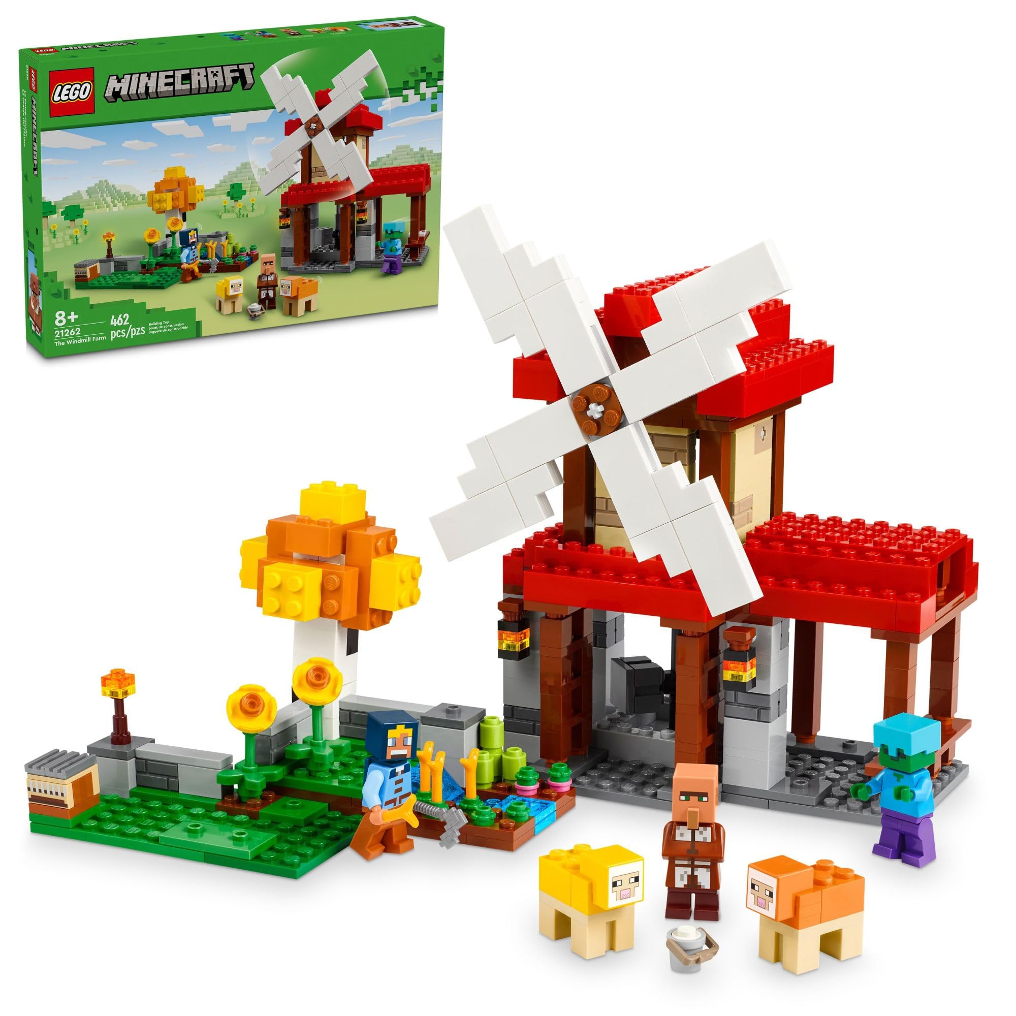 Juguete Lego Minecraft The Windmill Farm Con Minifiguras De Más De 8 Años - Venta Internacional.