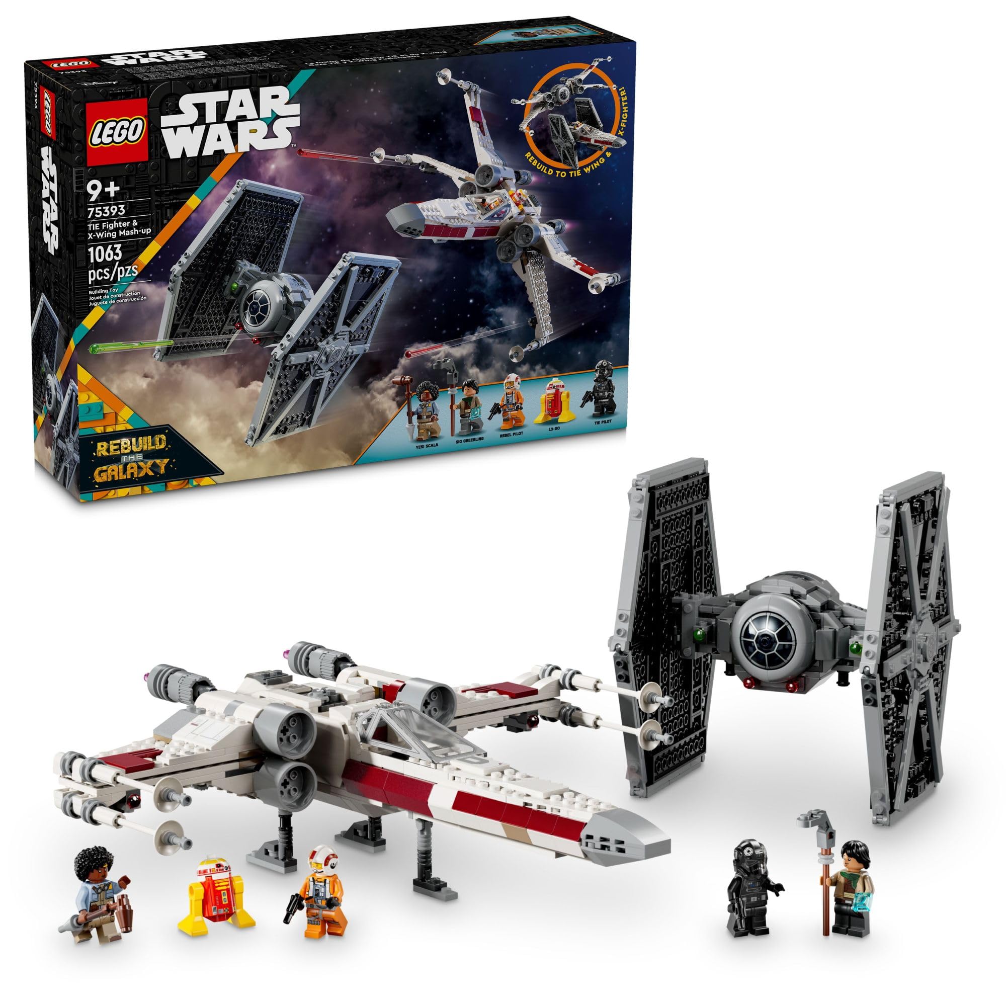 Set De Construcción Lego Star Wars Tie Fighter & X-wing 75393 - Venta Internacional.