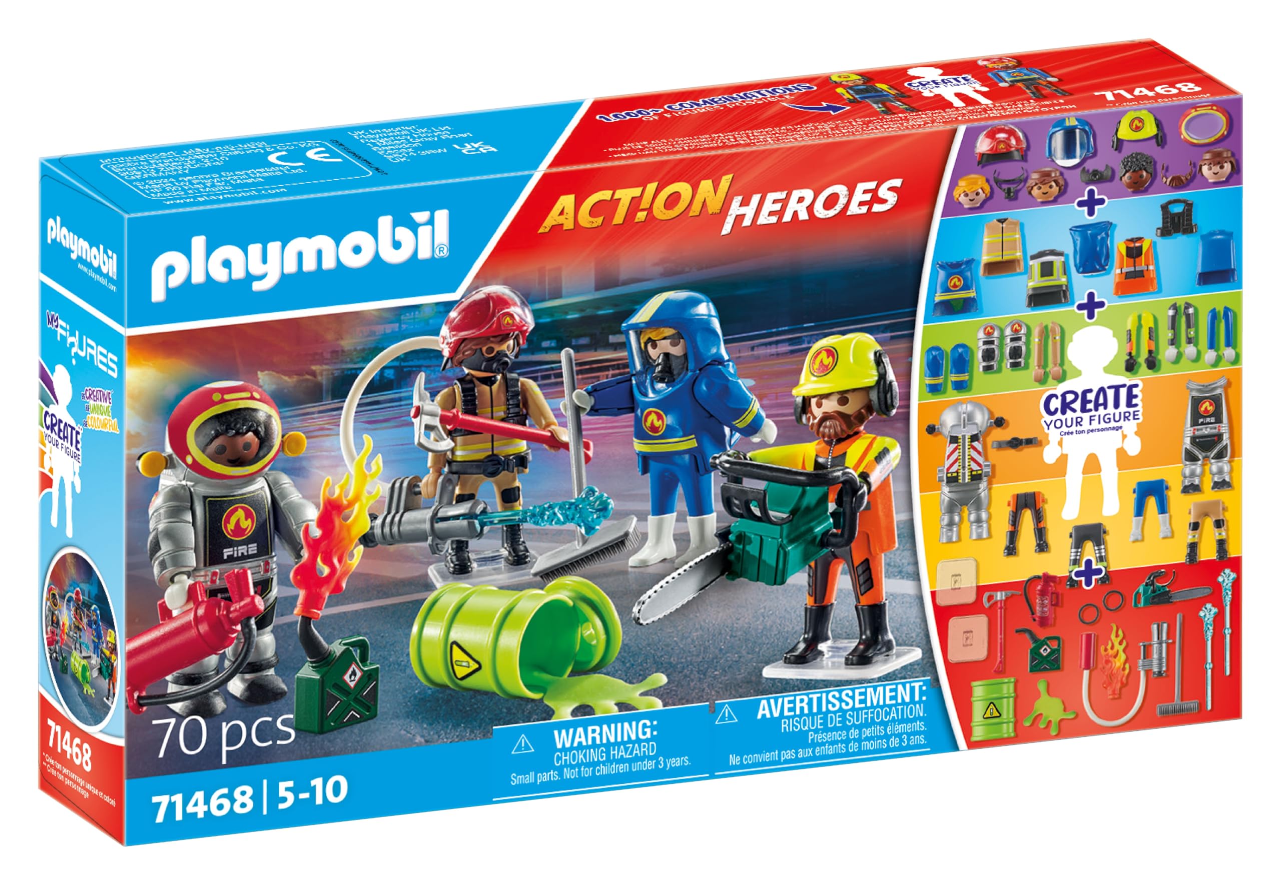 Juguete Playmobil My Figures Fire Brigade 71468 Para Niños Mayores De 5 Años - Venta Internacional.