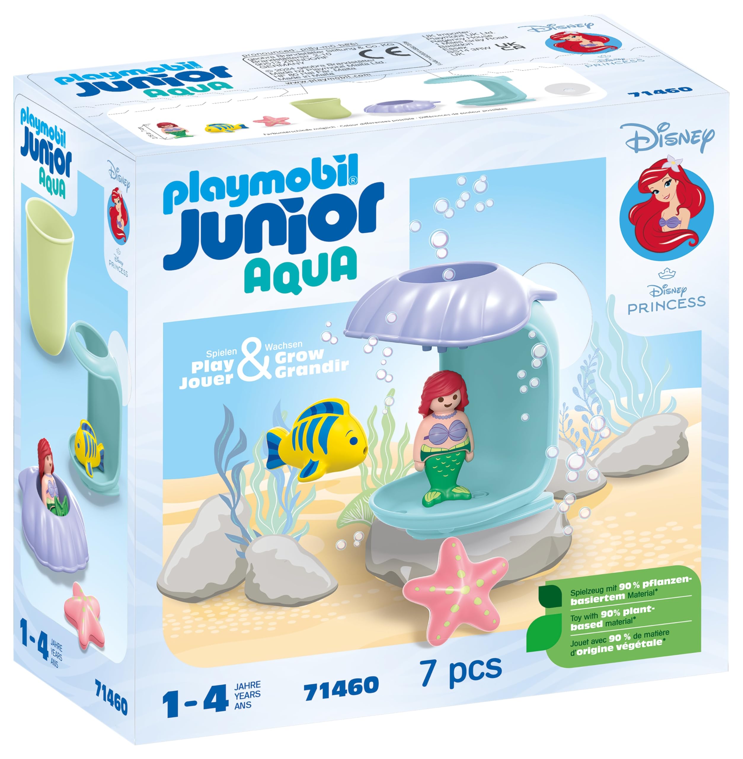 Toy Playmobil Junior Y Disney Ariel's Shell Shower De 1 Año O Más - Venta Internacional.