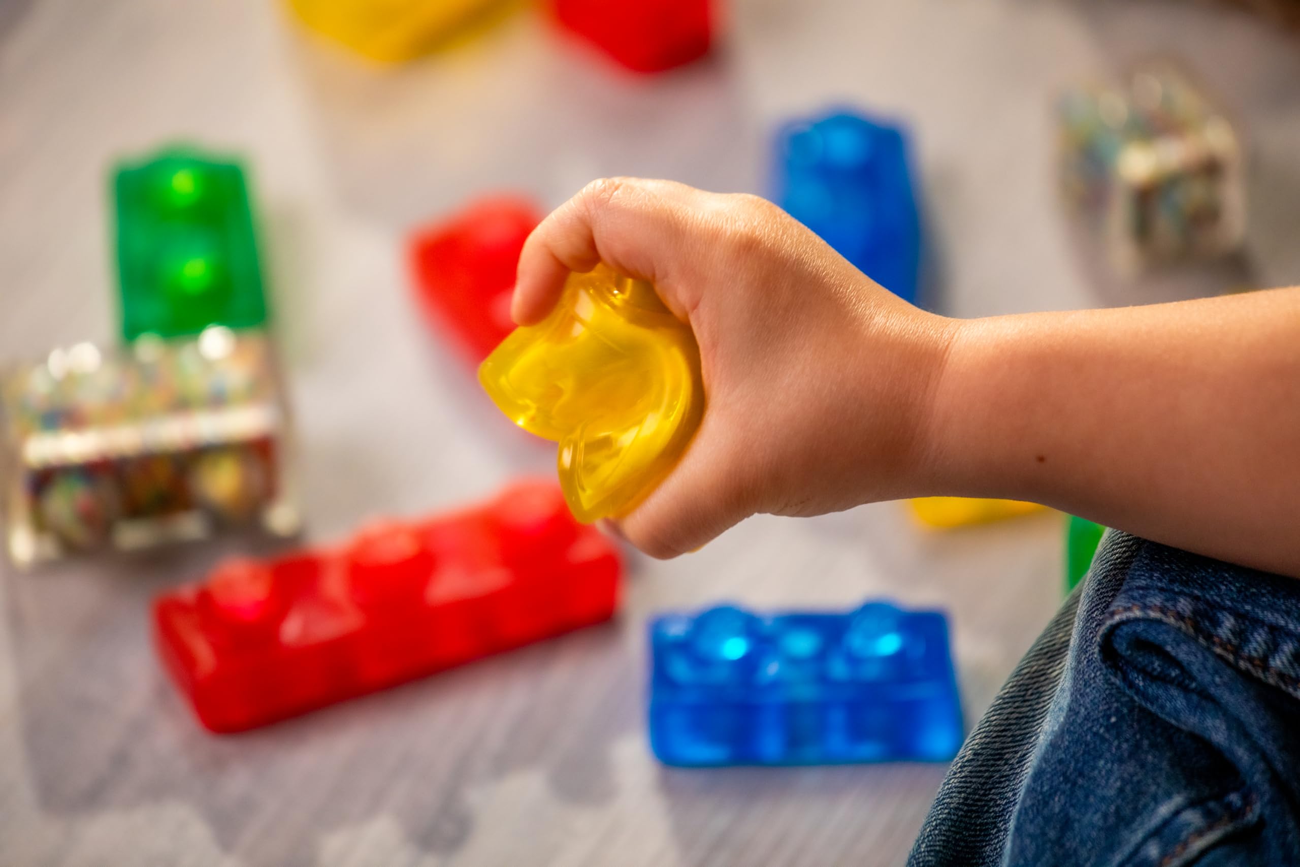Foto 5 | Bloques De Construcción Goliath Jelly Blox Stash 'n Stack Con Almacenamiento - Venta Internacional.