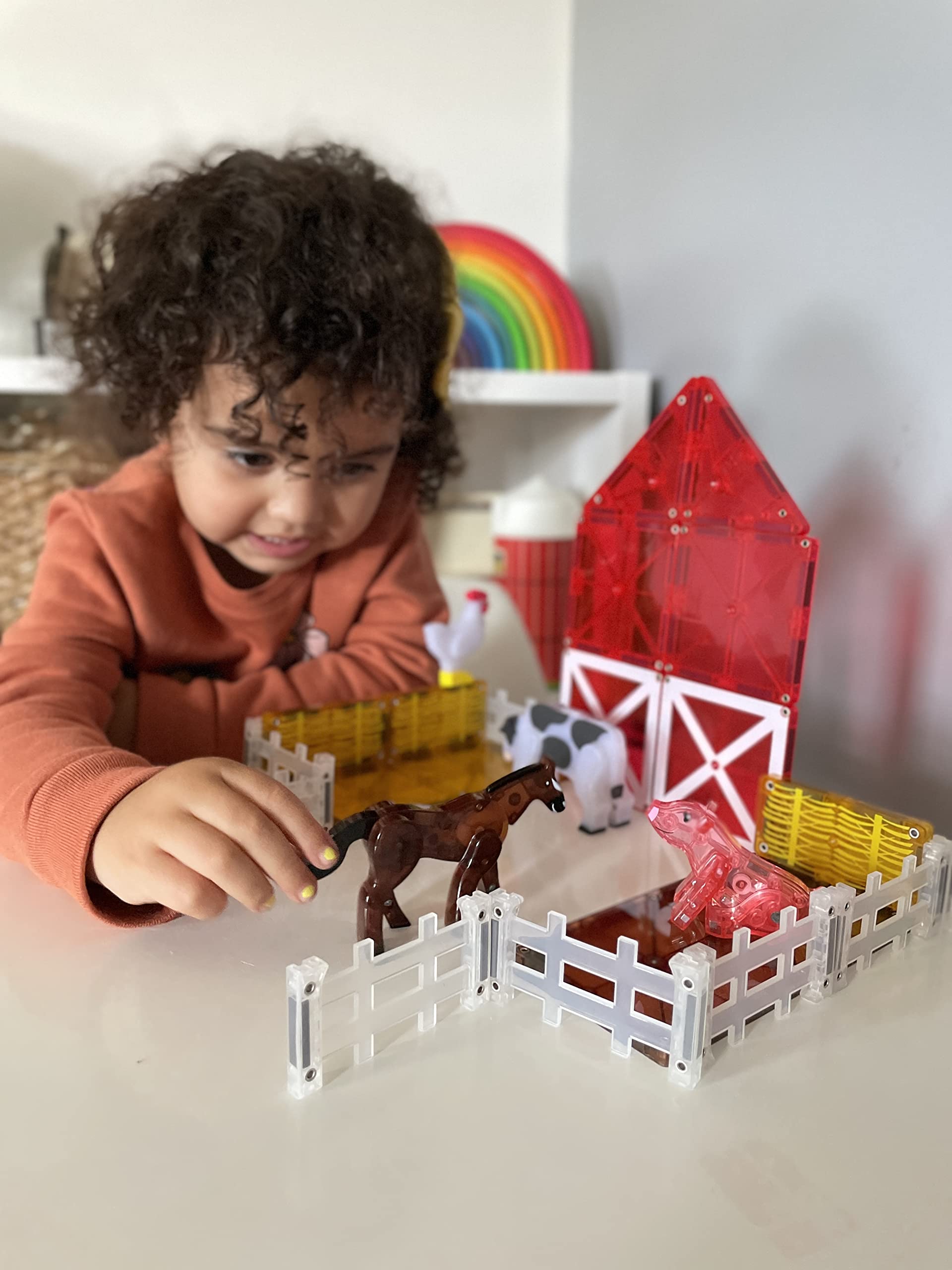 Foto 4 pulgar | Set De Construcción Magnética Magna-tiles Farm Animals, 25 Piezas - Venta Internacional.