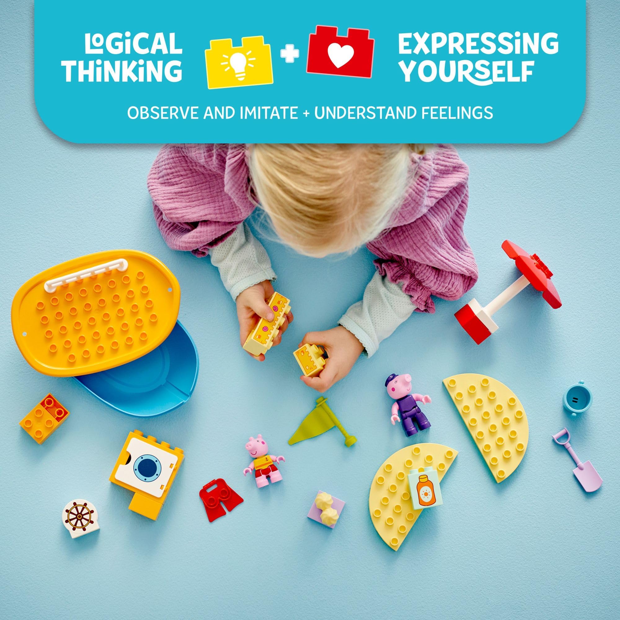 Foto 4 pulgar | Set De Aprendizaje Con Bloques De Construcción Lego Duplo Peppa Pig Boat Trip - Venta Internacional.