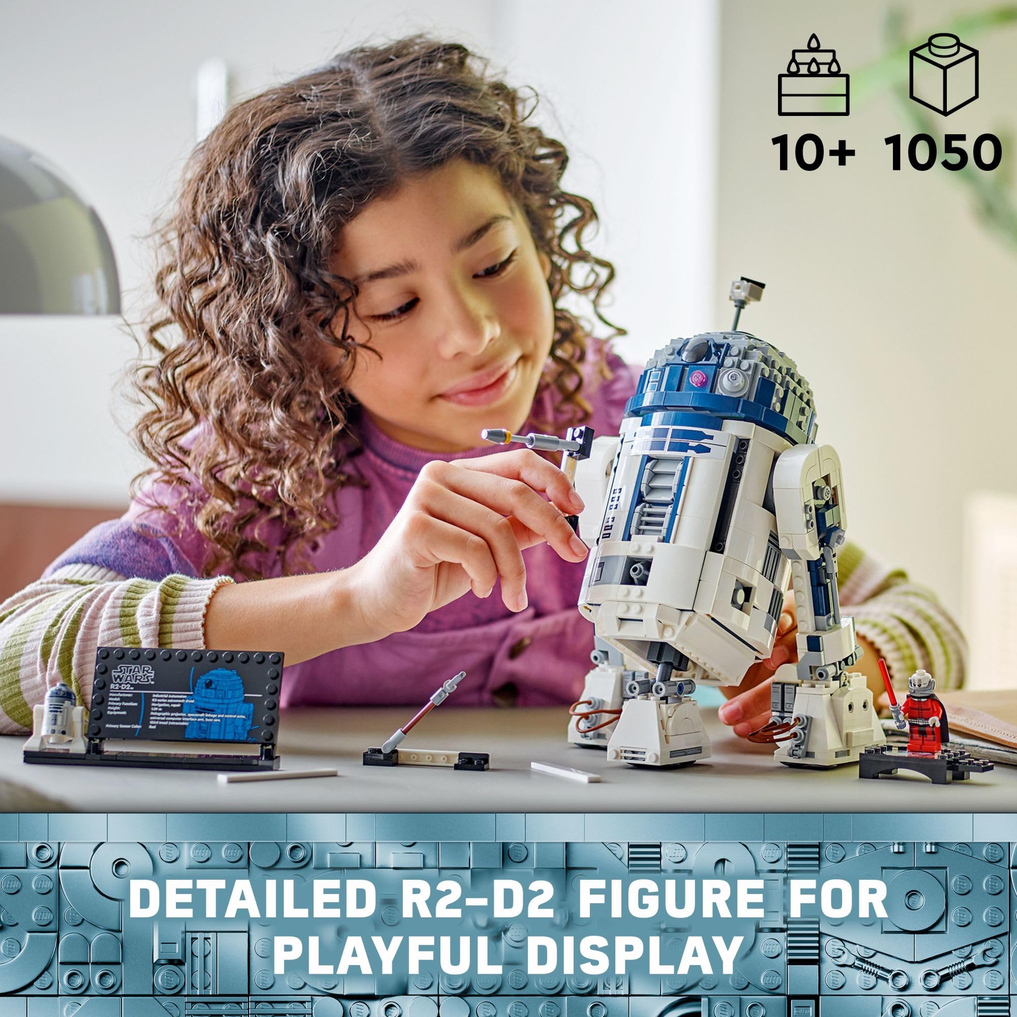 Foto 3 pulgar | Droide Lego Star Wars R2-d2 De Juguete Construido En Ladrillo Con Darth Malak - Venta Internacional.