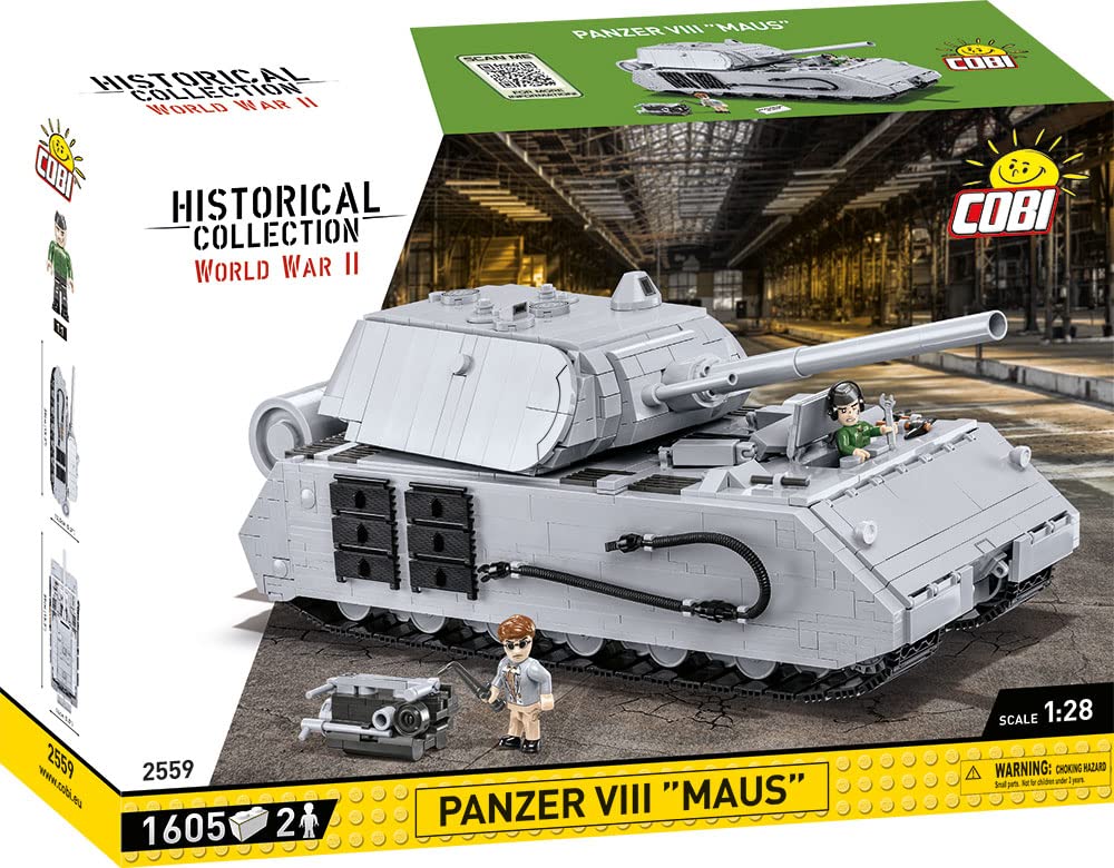 Bloques De Construcción Cobi Panzer Viii Maus Wwii 1605 Piezas - Venta Internacional.