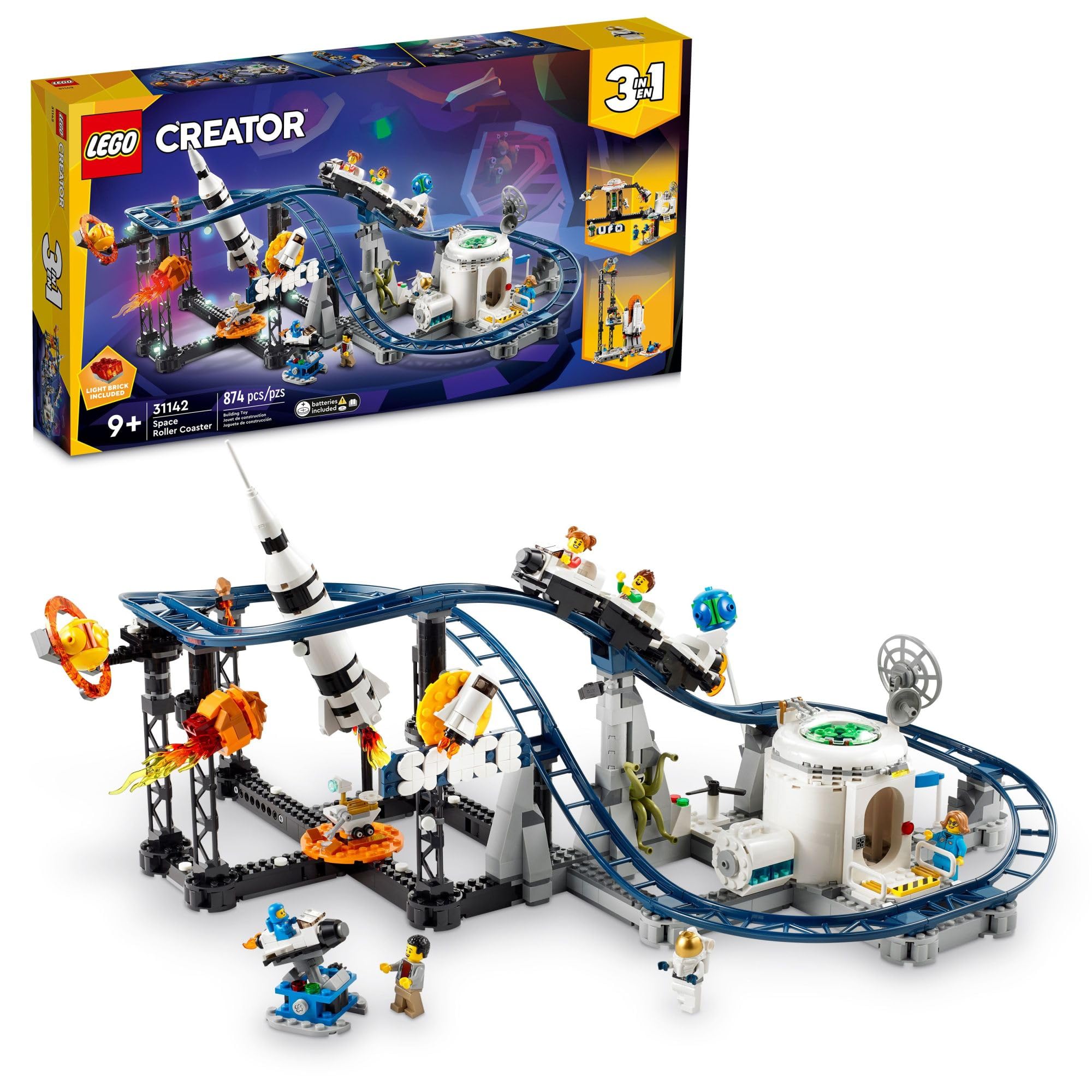 Set De Juguetes De Construcción Lego Creator 3 En 1 Space Roller Coaster 31142 - Venta Internacional.