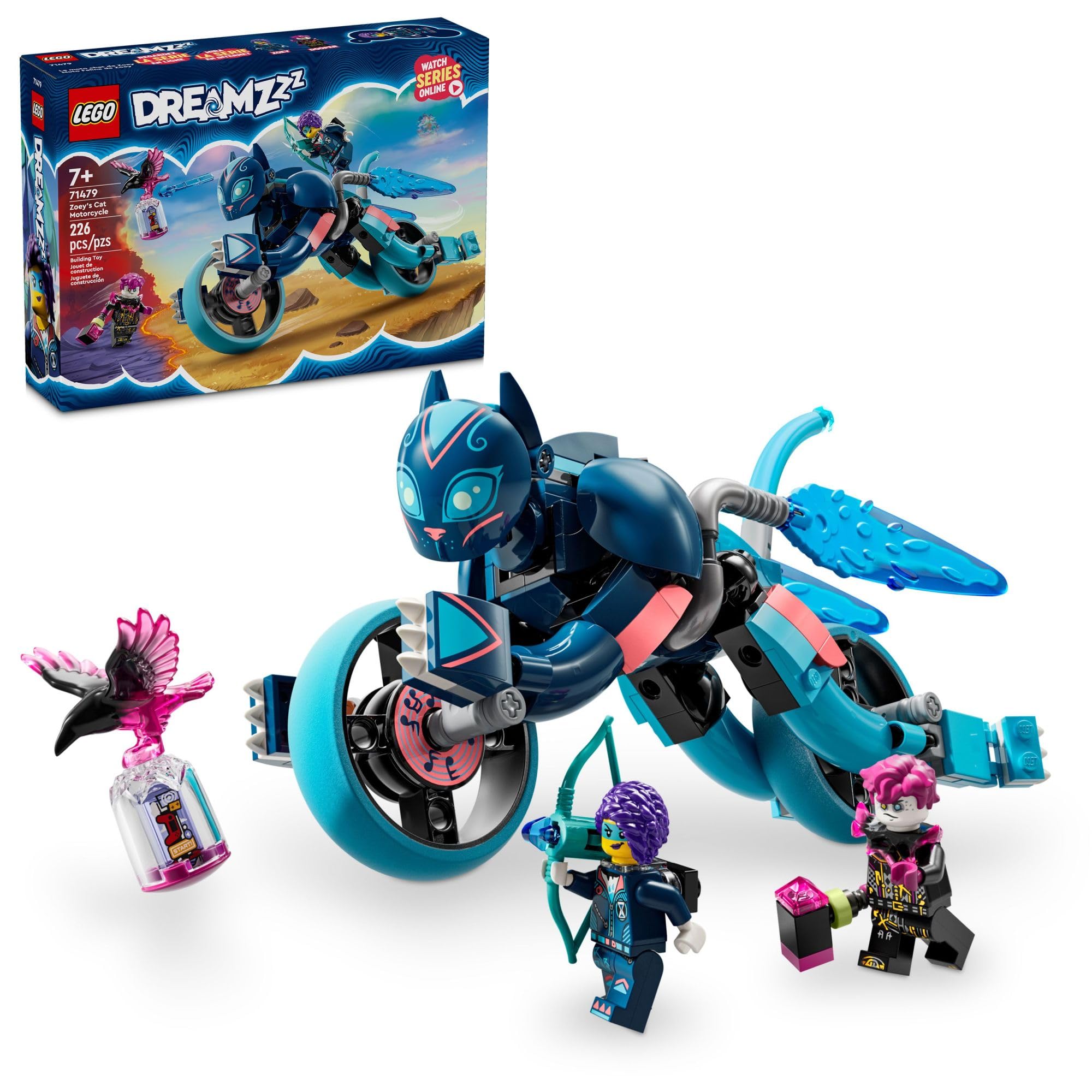 Motocicleta Lego Dreamzzz Zoey's Cat De Juguete Con 2 Minifiguras - Venta Internacional.